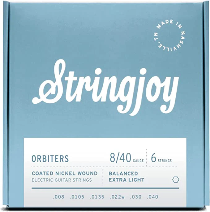 Stringjoy Orbiters Electric Guitar String Set - BALANCED 8s Extra Light (8 10.5 13.5 22w 30 40) - Image 2