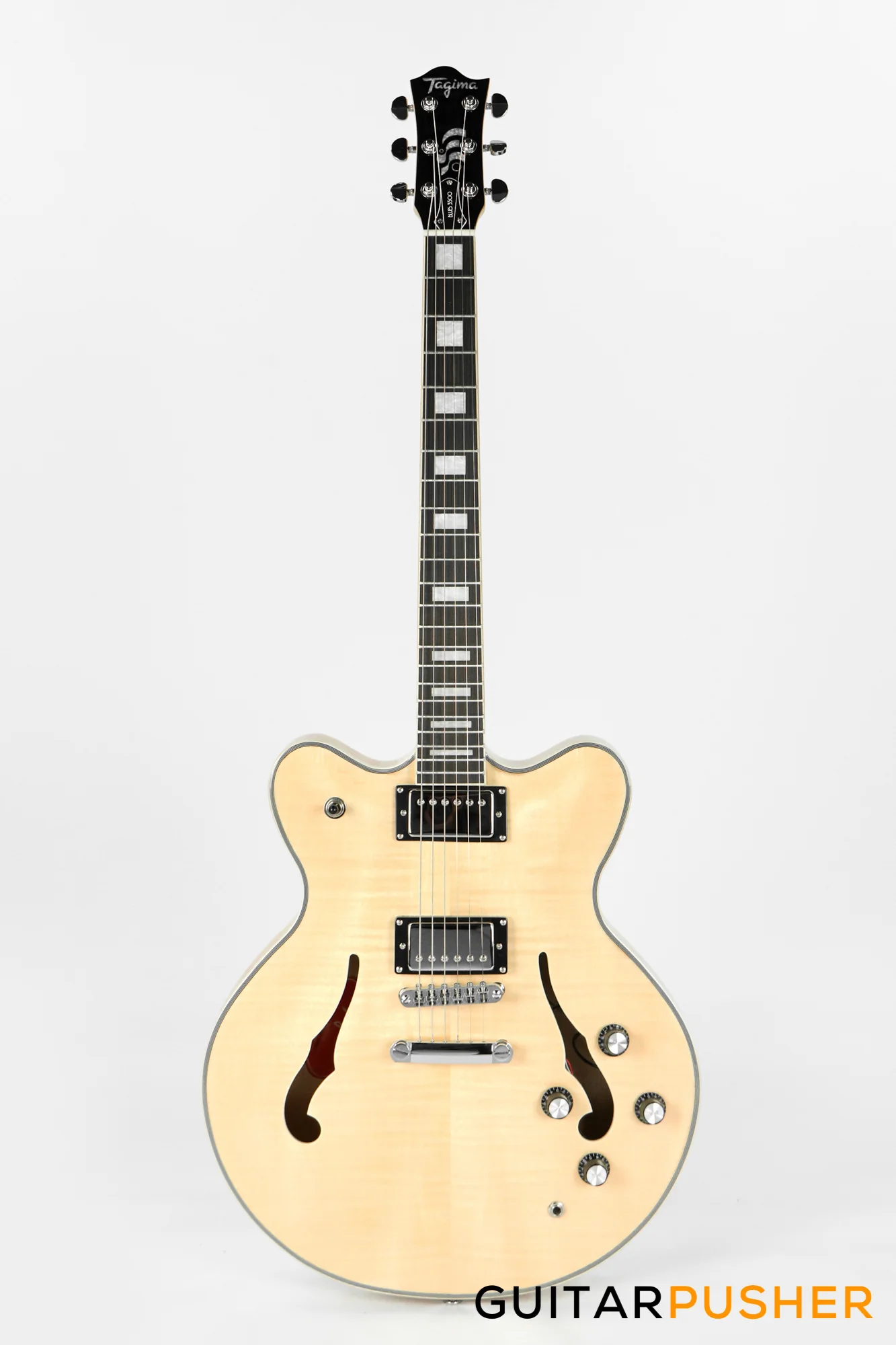 Tagima Blues 3500 Flamed Maple Top Semi-Hollow Electric Guitar - Natural - Image 2