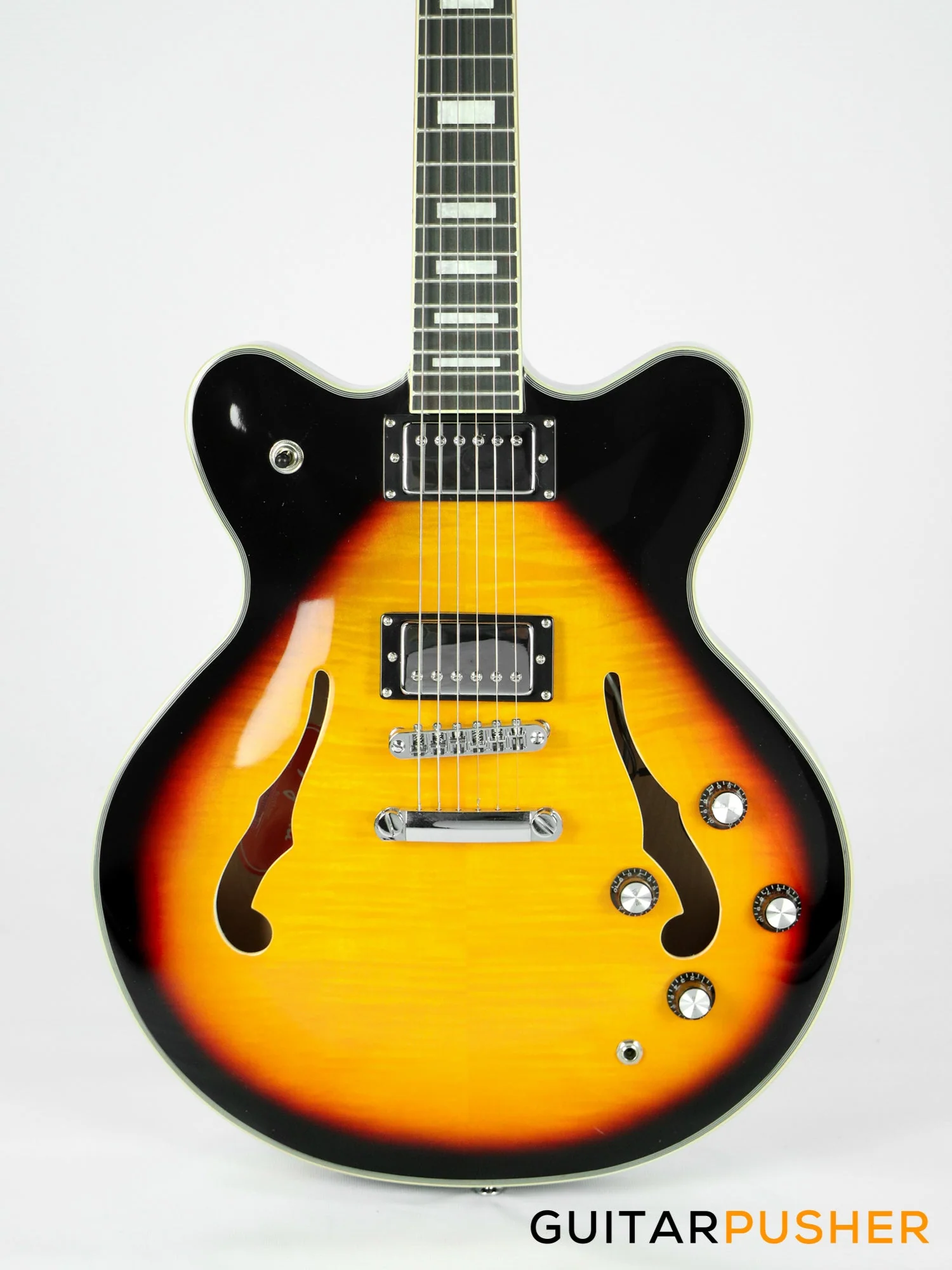 Tagima Blues 3500 Flamed Maple Top Semi-Hollow Electric Guitar - Vintage Sunburst