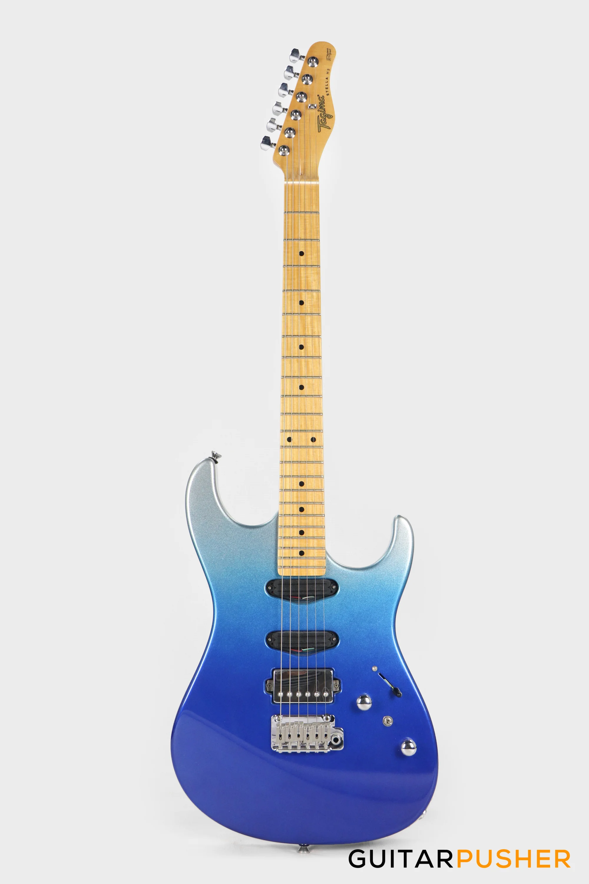 Tagima Brazil Series Stella H3 HSS S Style Electric Guitar (Fade Metallic Blue) Maple Fingerboard - Image 11