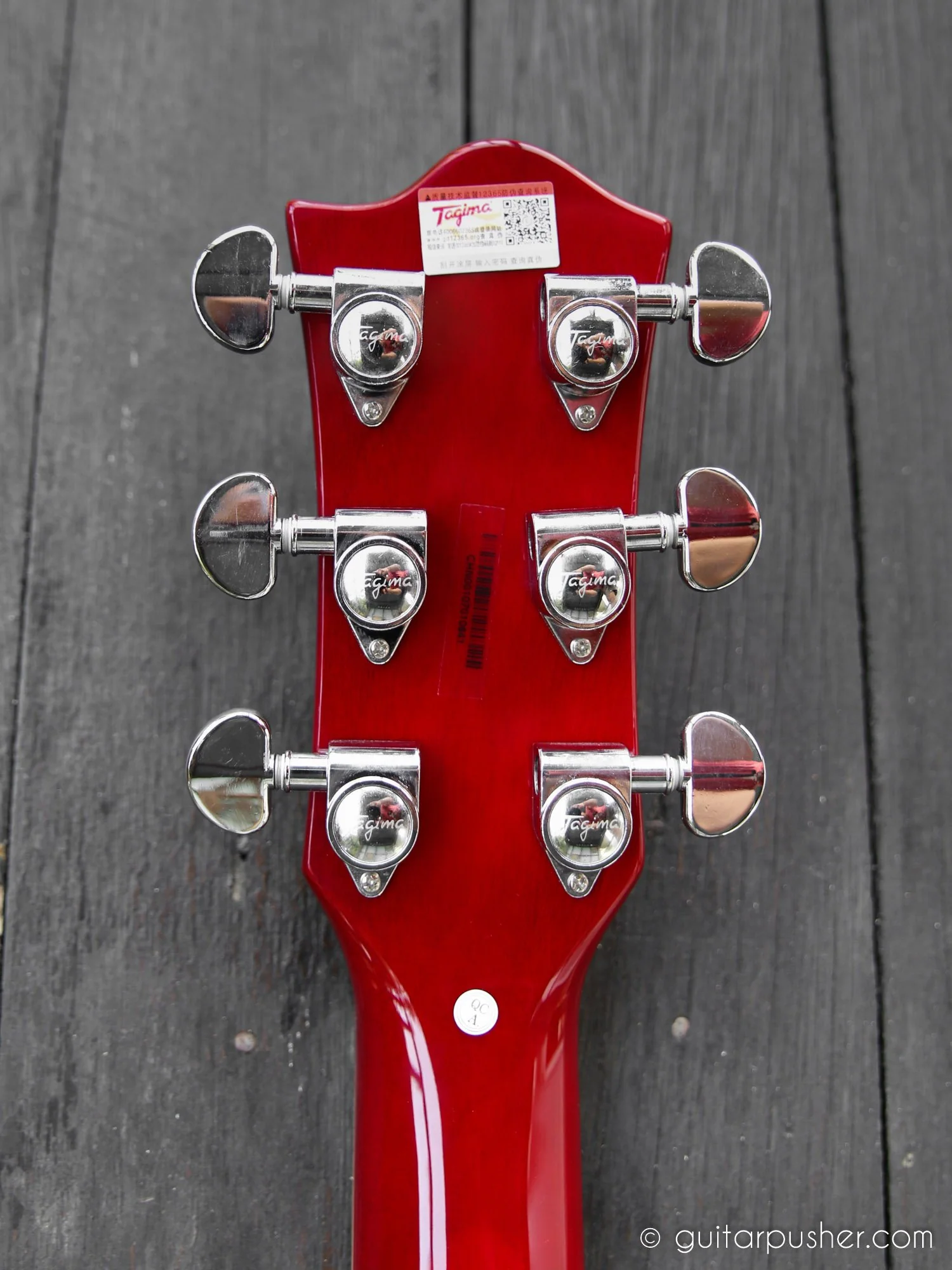 Tagima EG-535 Singlecut Electric Guitar - Trans Red - Image 10