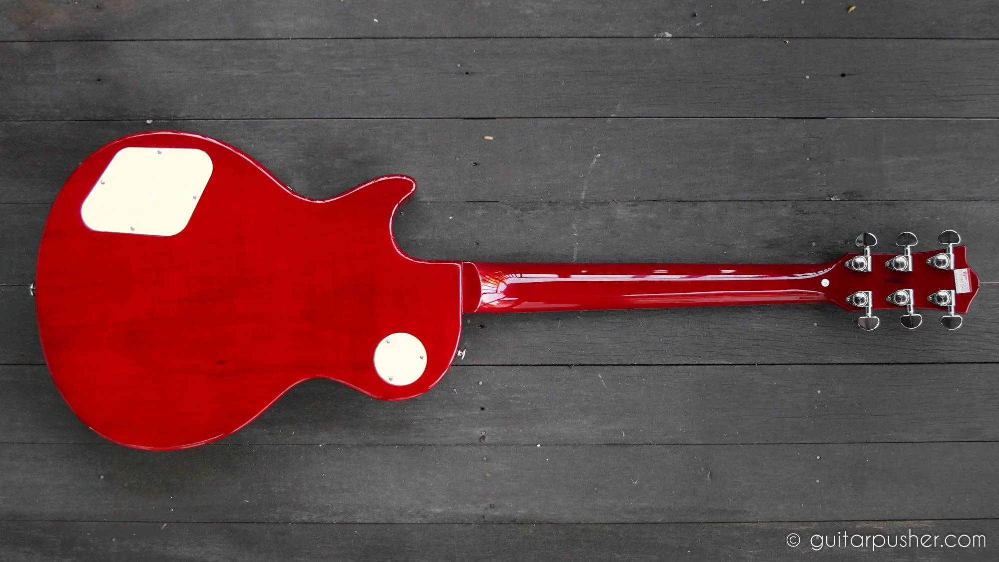 Tagima EG-535 Singlecut Electric Guitar - Trans Red - Image 4