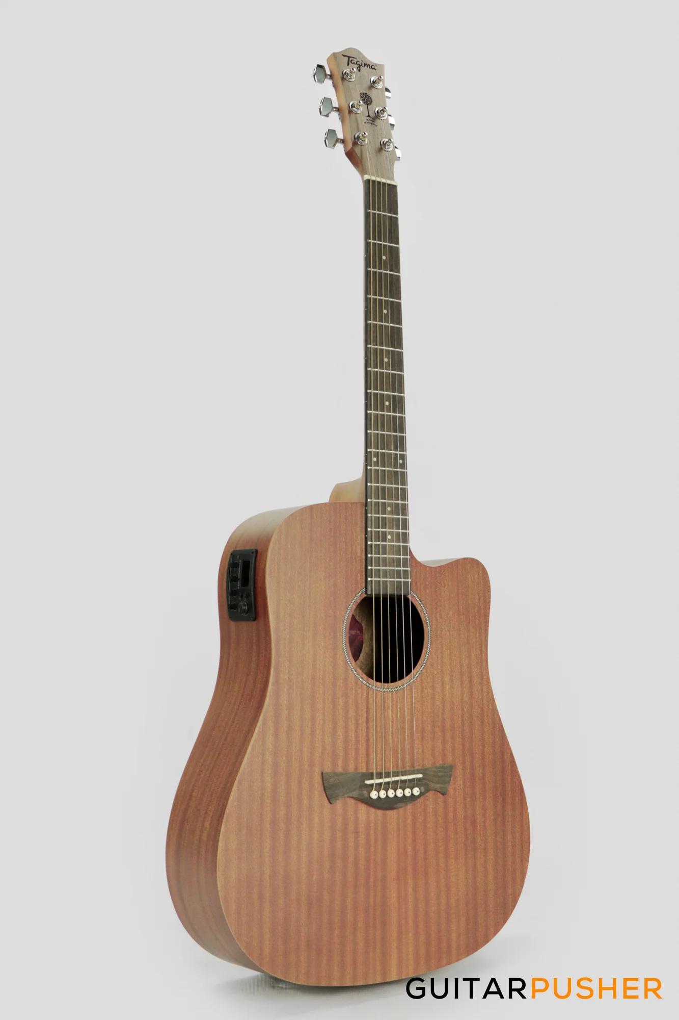 Tagima Kansas Mahogany Dreadnought Cutaway Acoustic-Electric Guitar - Natural - Image 3