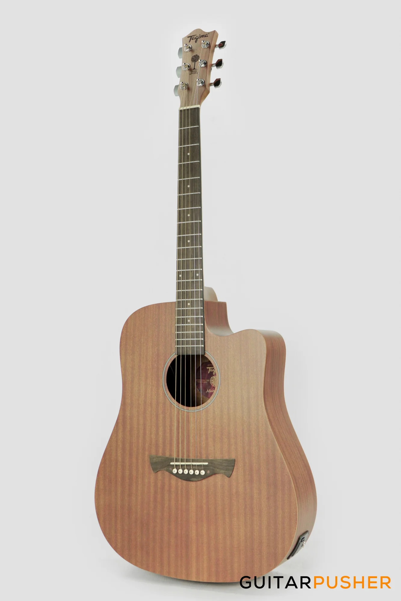Tagima Kansas Mahogany Dreadnought Cutaway Acoustic-Electric Guitar - Natural - Image 8