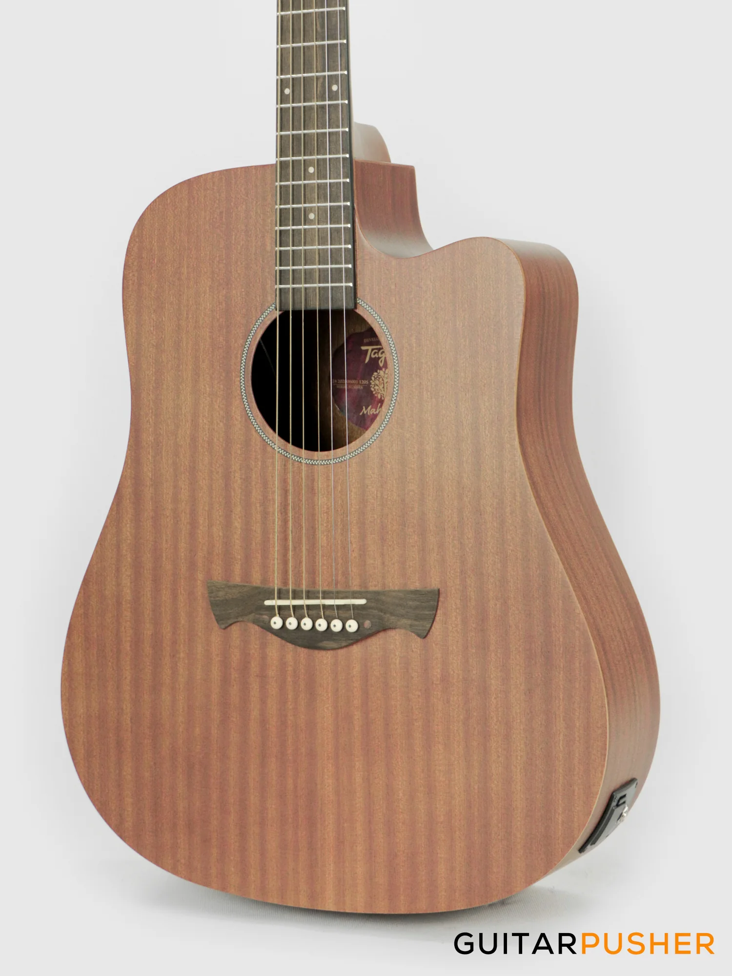 Tagima Kansas Mahogany Dreadnought Cutaway Acoustic-Electric Guitar - Natural - Image 9