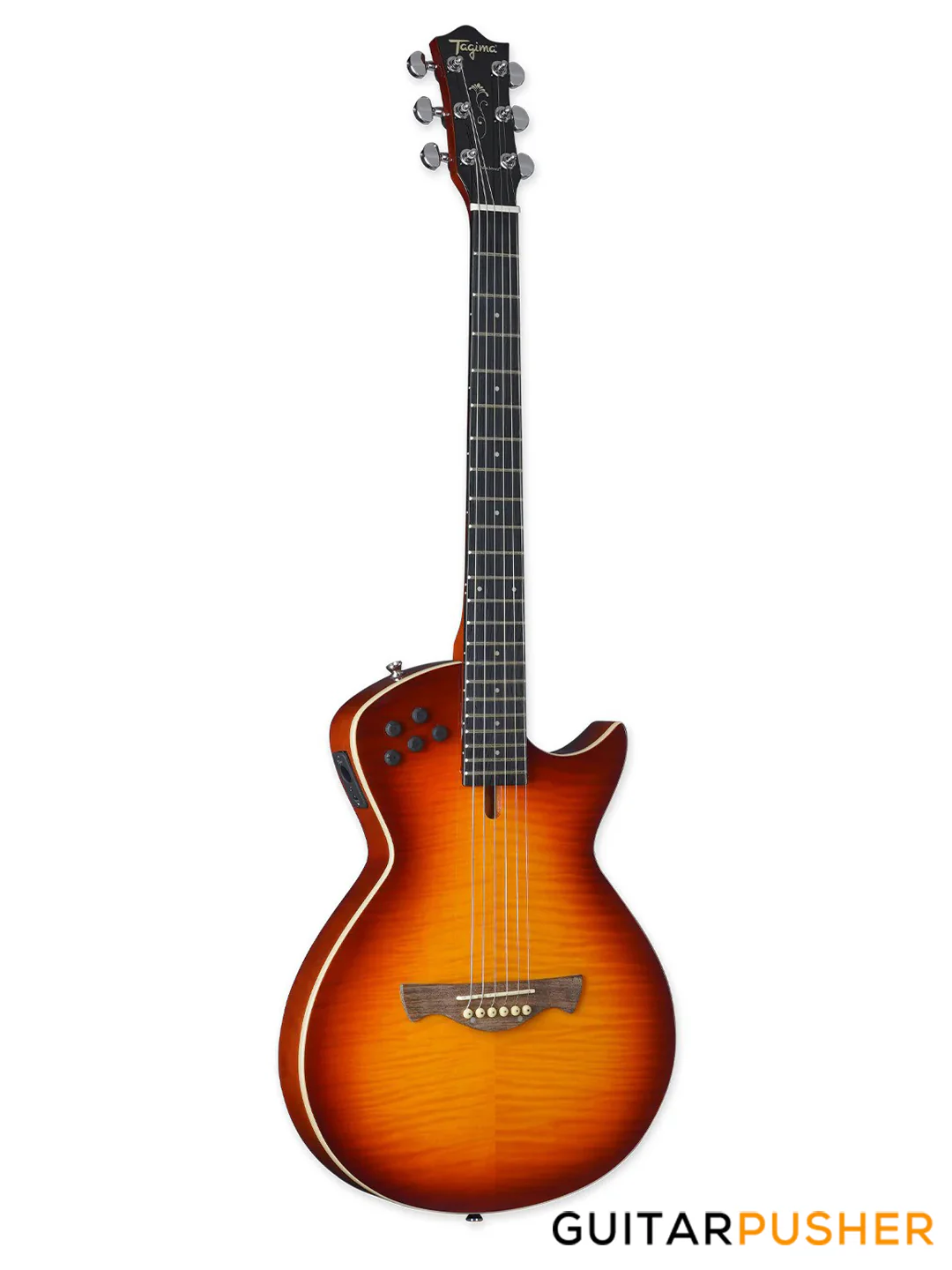 Tagima Modena Steel String Thinline Acoustic-Electric Guitar - Cherry Burst - Image 2
