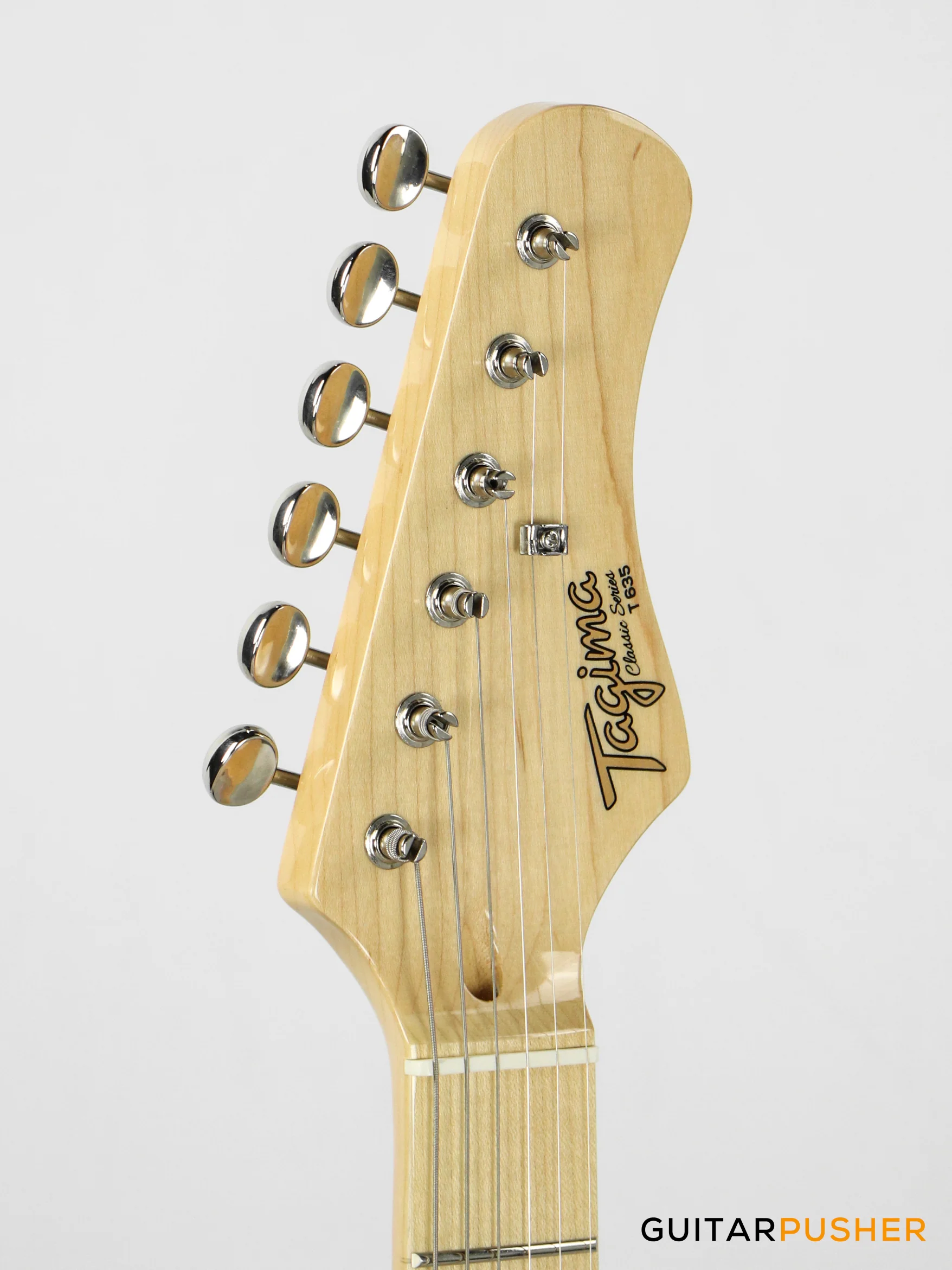 Tagima New T-635 Classic Series S Style Electric Guitar - Black (Maple Fingerboard/Mint Green Pickguard) - Image 11