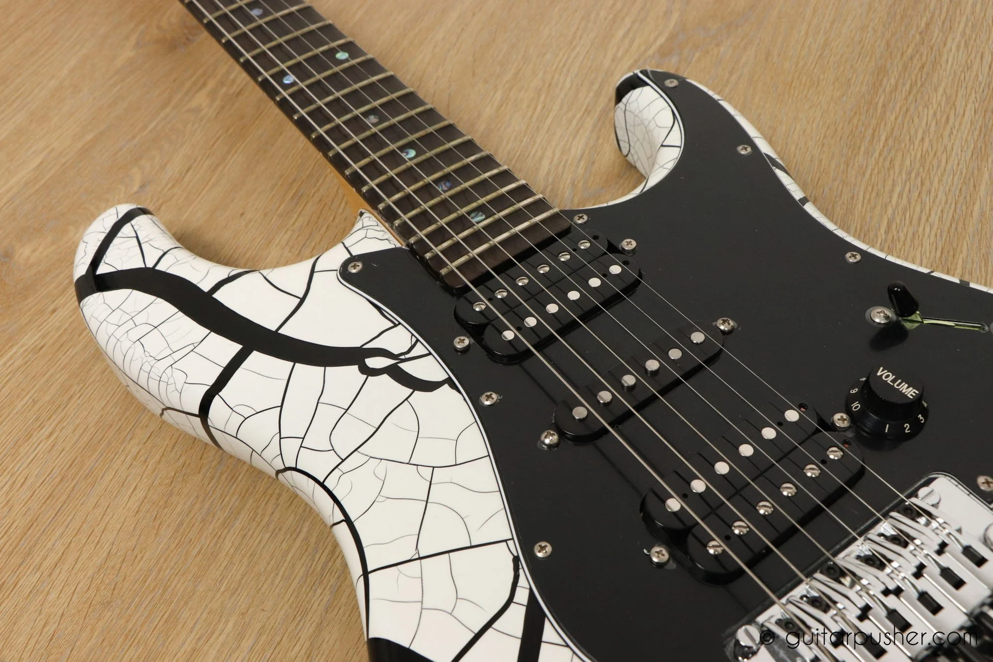 Tagima Signature Series JA-2 HSH S-Style w/ Gotoh Floyd Rose System - White Crack - Image 11