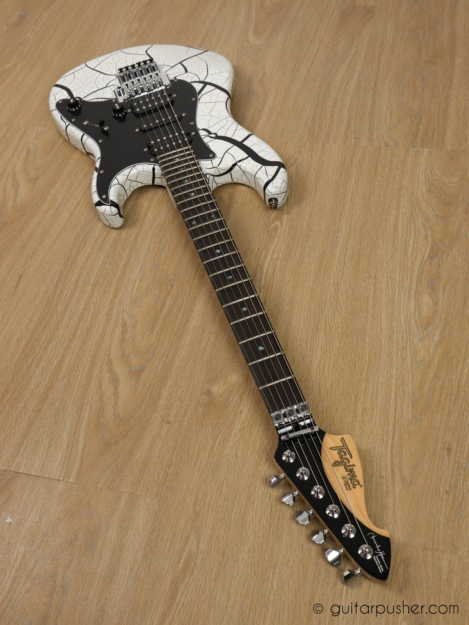 Tagima Signature Series JA-2 HSH S-Style w/ Gotoh Floyd Rose System - White Crack - Image 13