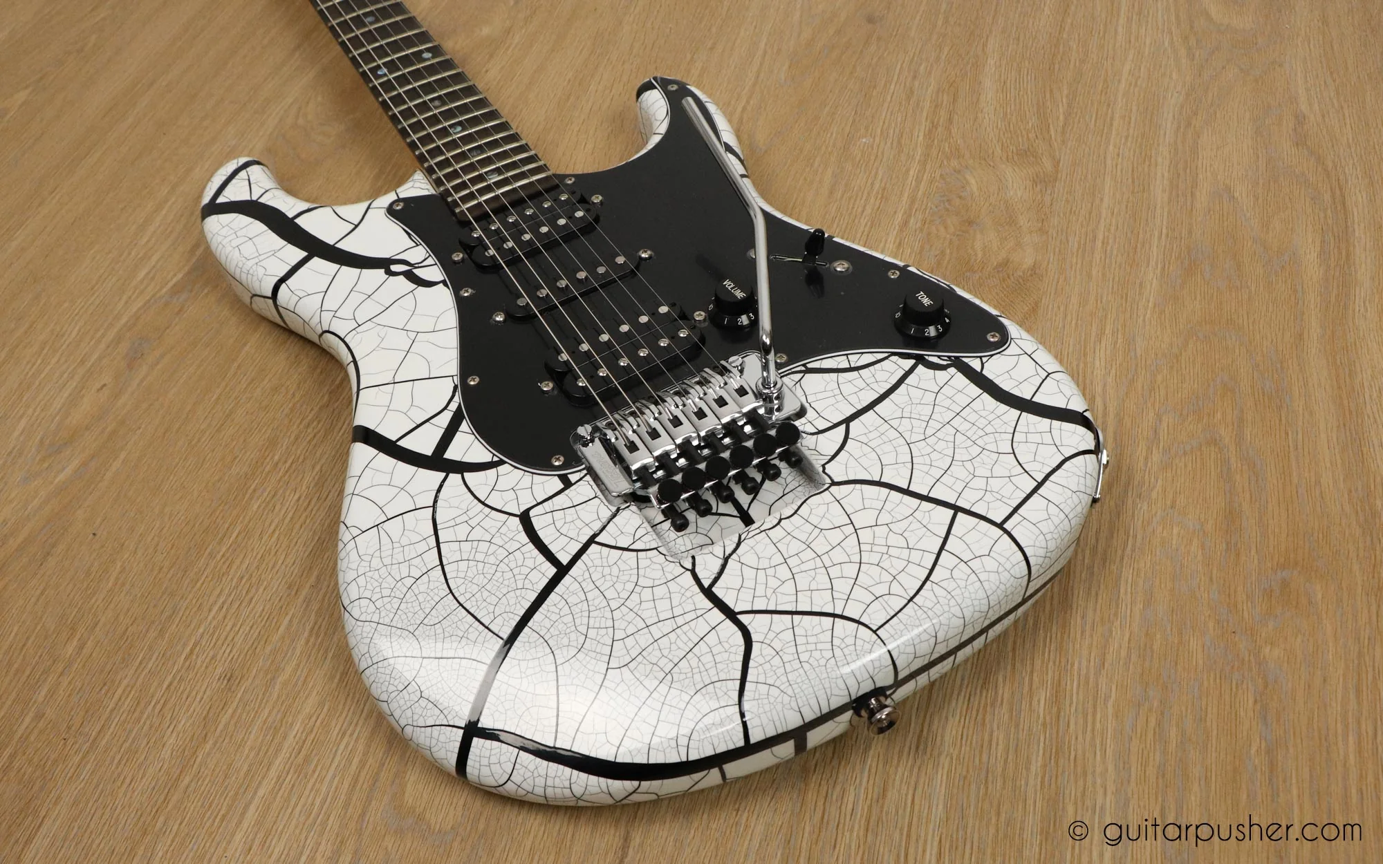 Tagima Signature Series JA-2 HSH S-Style w/ Gotoh Floyd Rose System - White Crack - Image 14