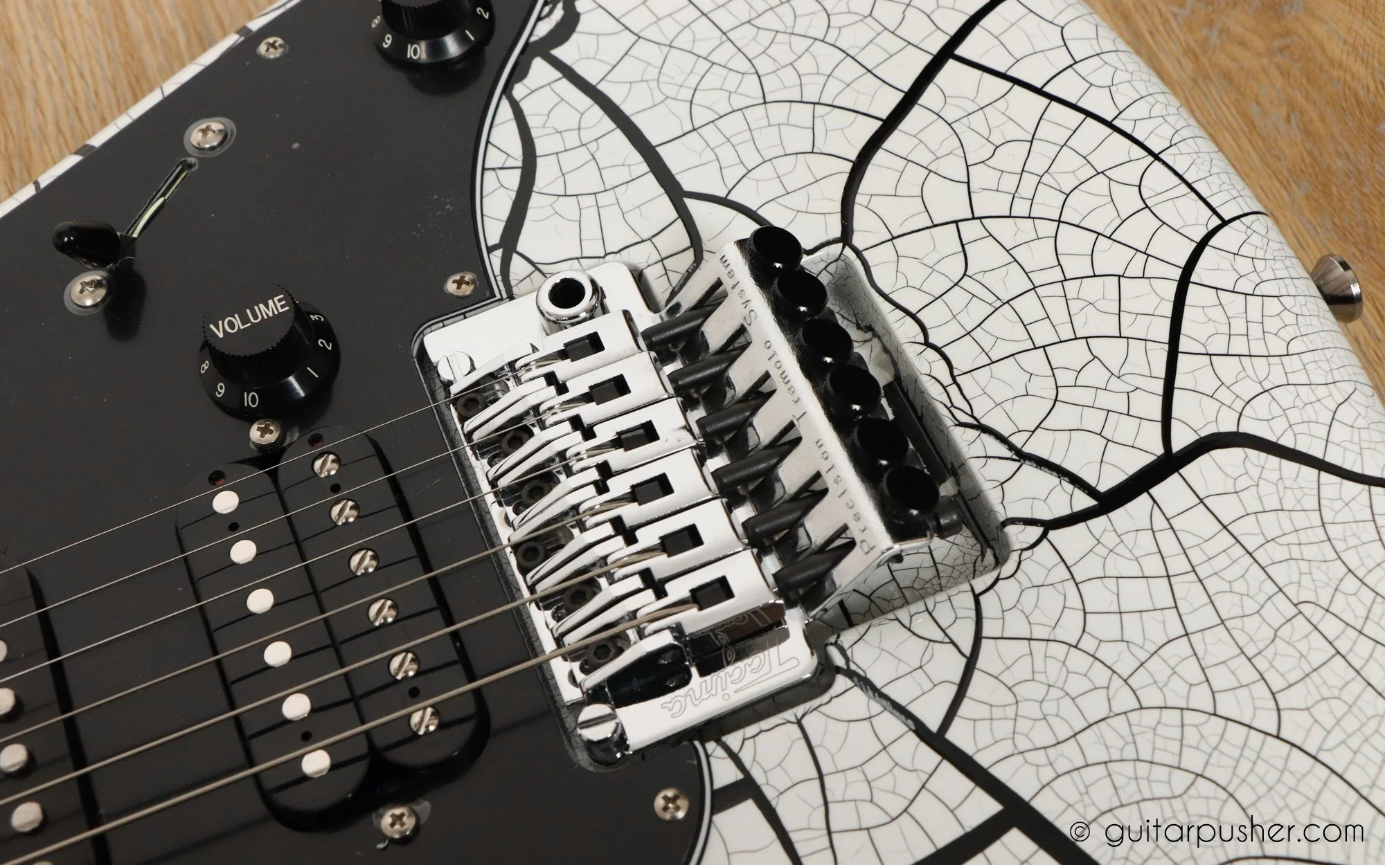 Tagima Signature Series JA-2 HSH S-Style w/ Gotoh Floyd Rose System - White Crack - Image 9
