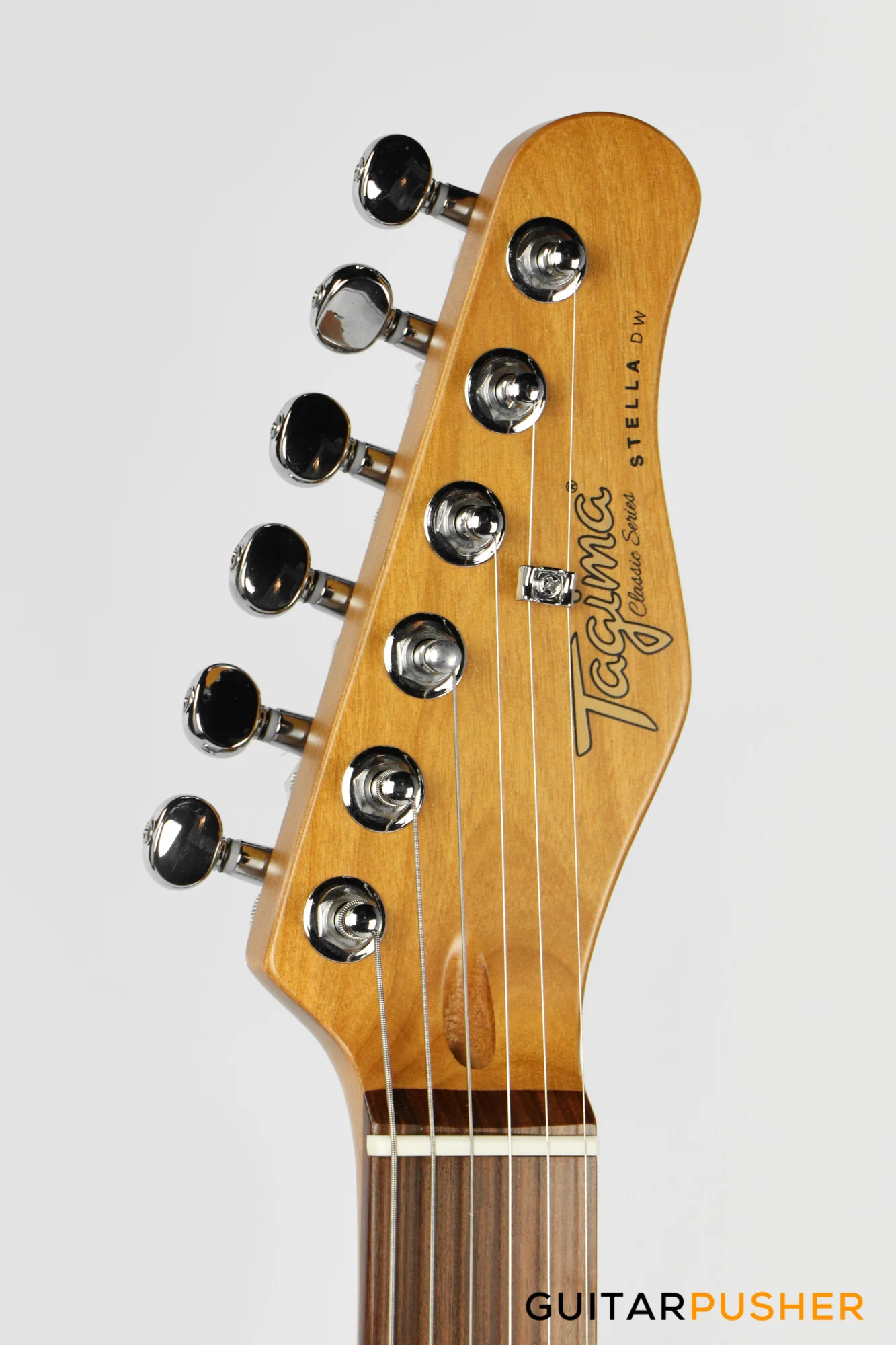 Tagima Stella DW HSS S Style Electric Guitar (Transparent Black Fade) Rosewood Fingerboard/White Pickguard - Image 3