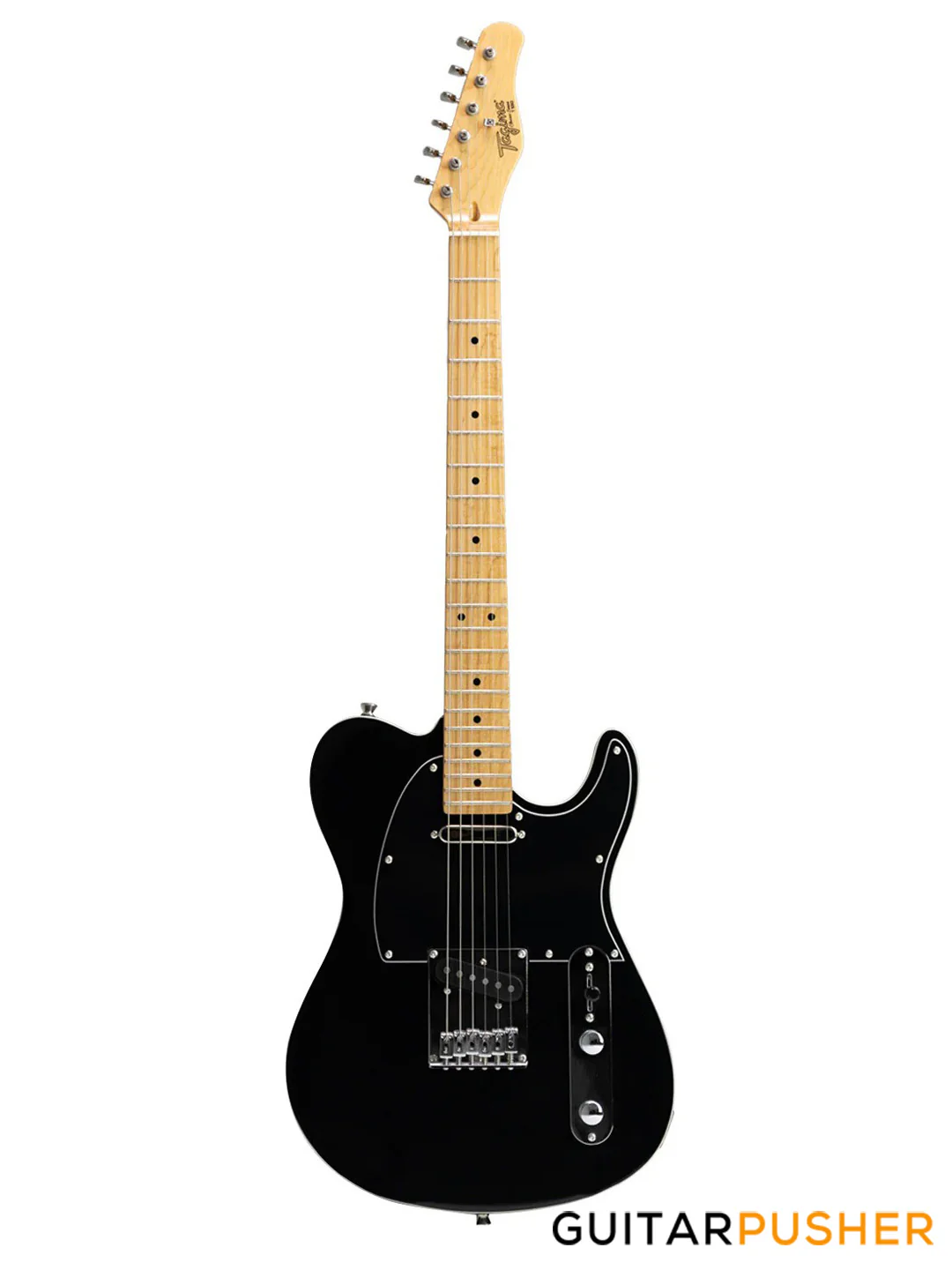 Tagima T-550 T-Style Electric Guitar (Maple Fingerboard/Black Pickguard) - Black - Image 2