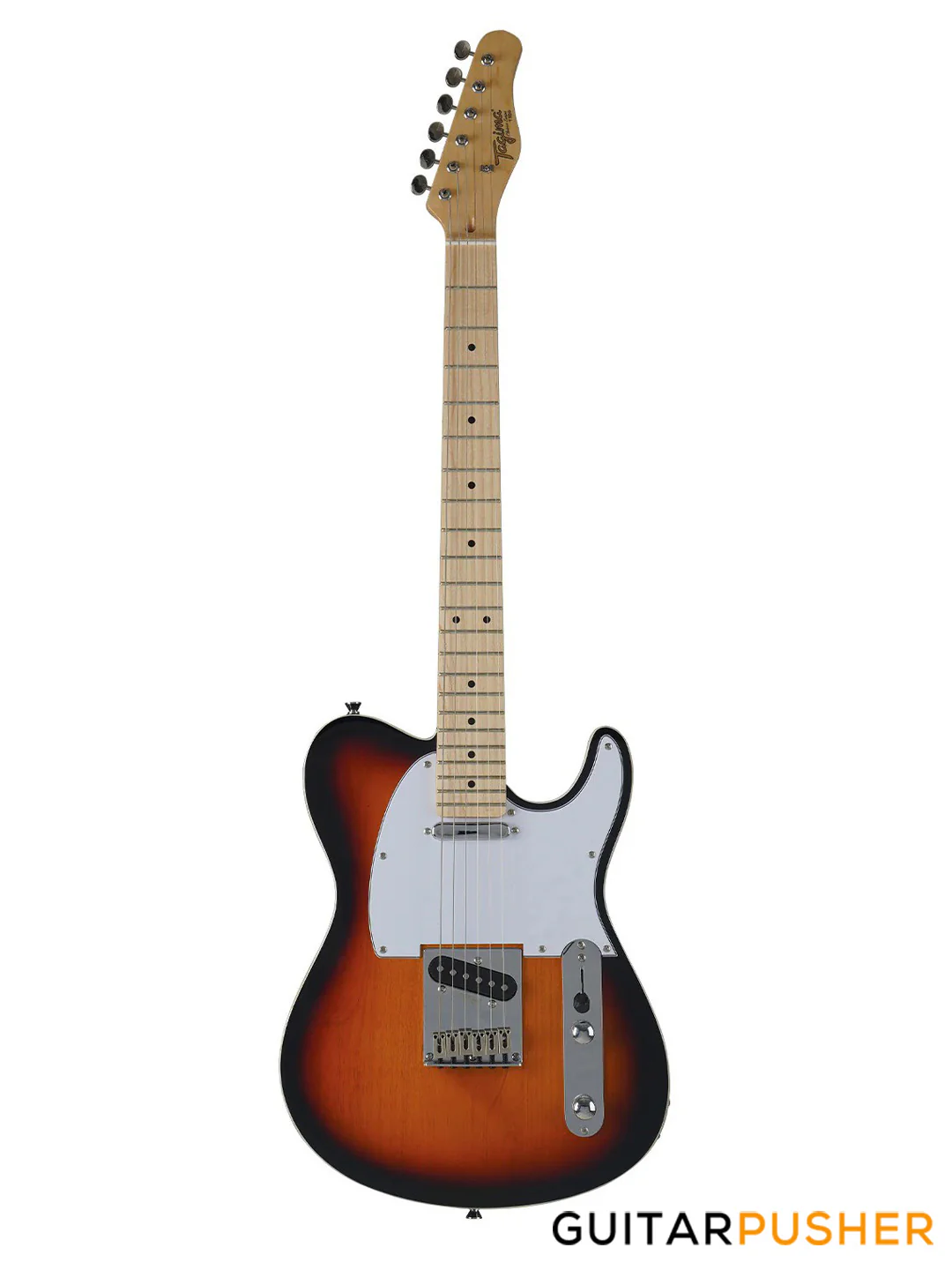 Tagima T-550 T-Style Electric Guitar (Maple Fingerboard/White Pickguard) - Sunburst - Image 2