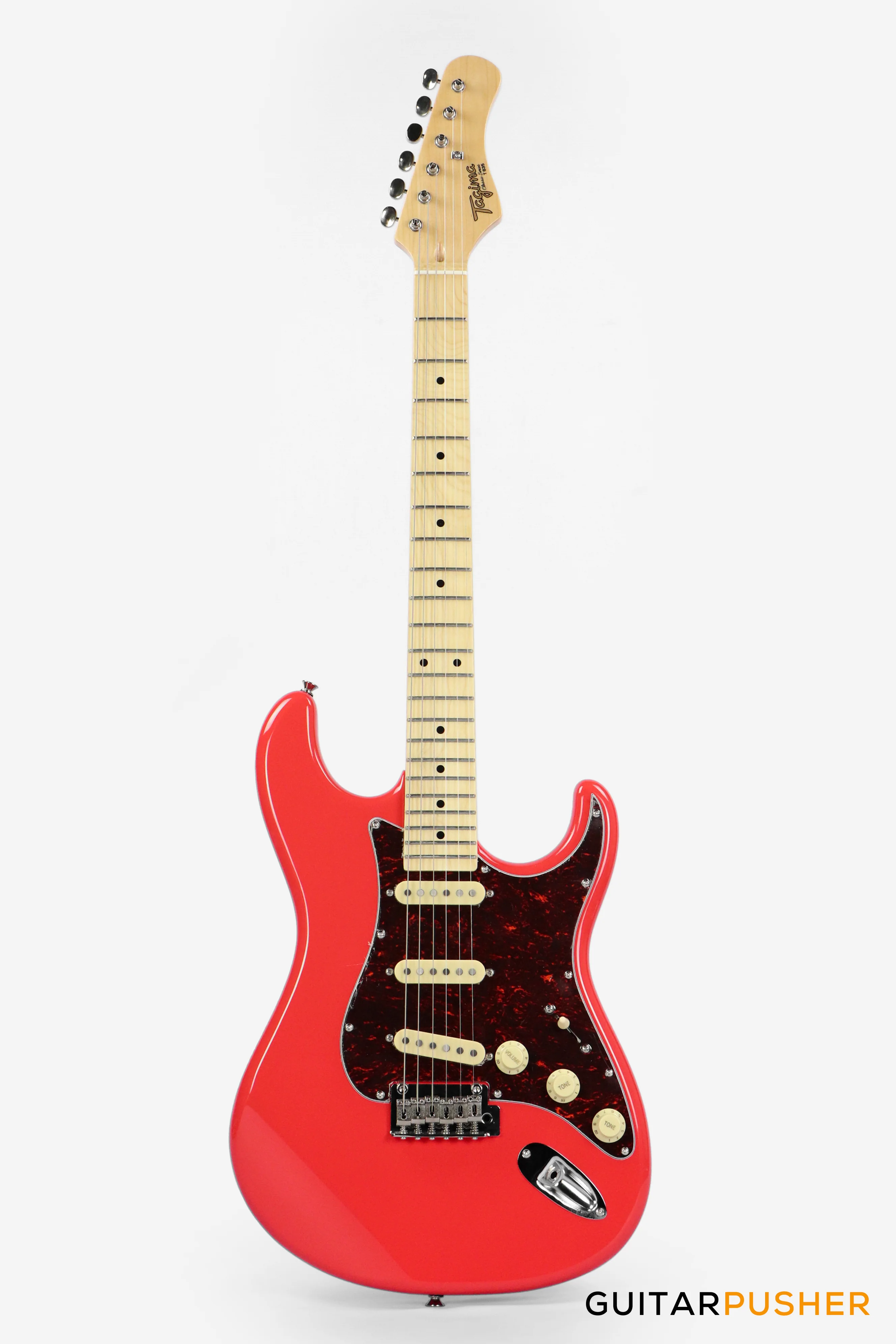 Tagima T-635 Stratocaster - Fiesta Red (Maple Fingerboard / Tortoise Pickguard) - Image 3