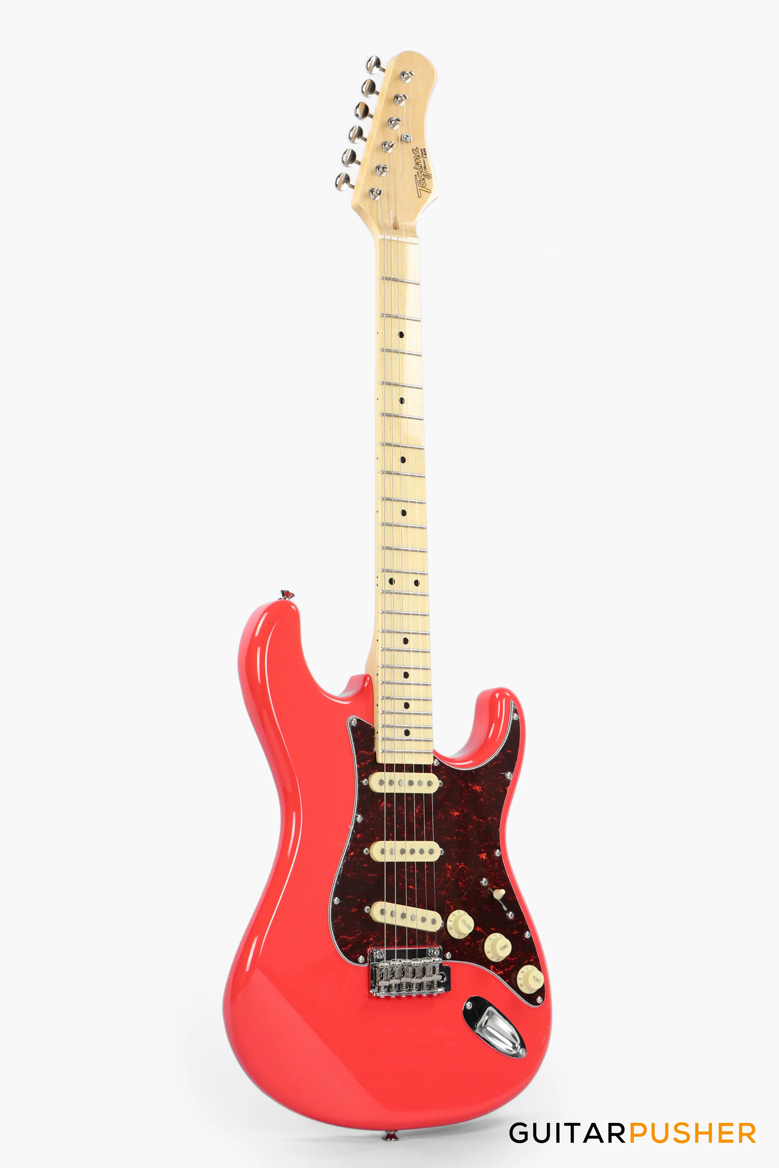 Tagima T-635 Stratocaster - Fiesta Red (Maple Fingerboard / Tortoise Pickguard) - Image 5