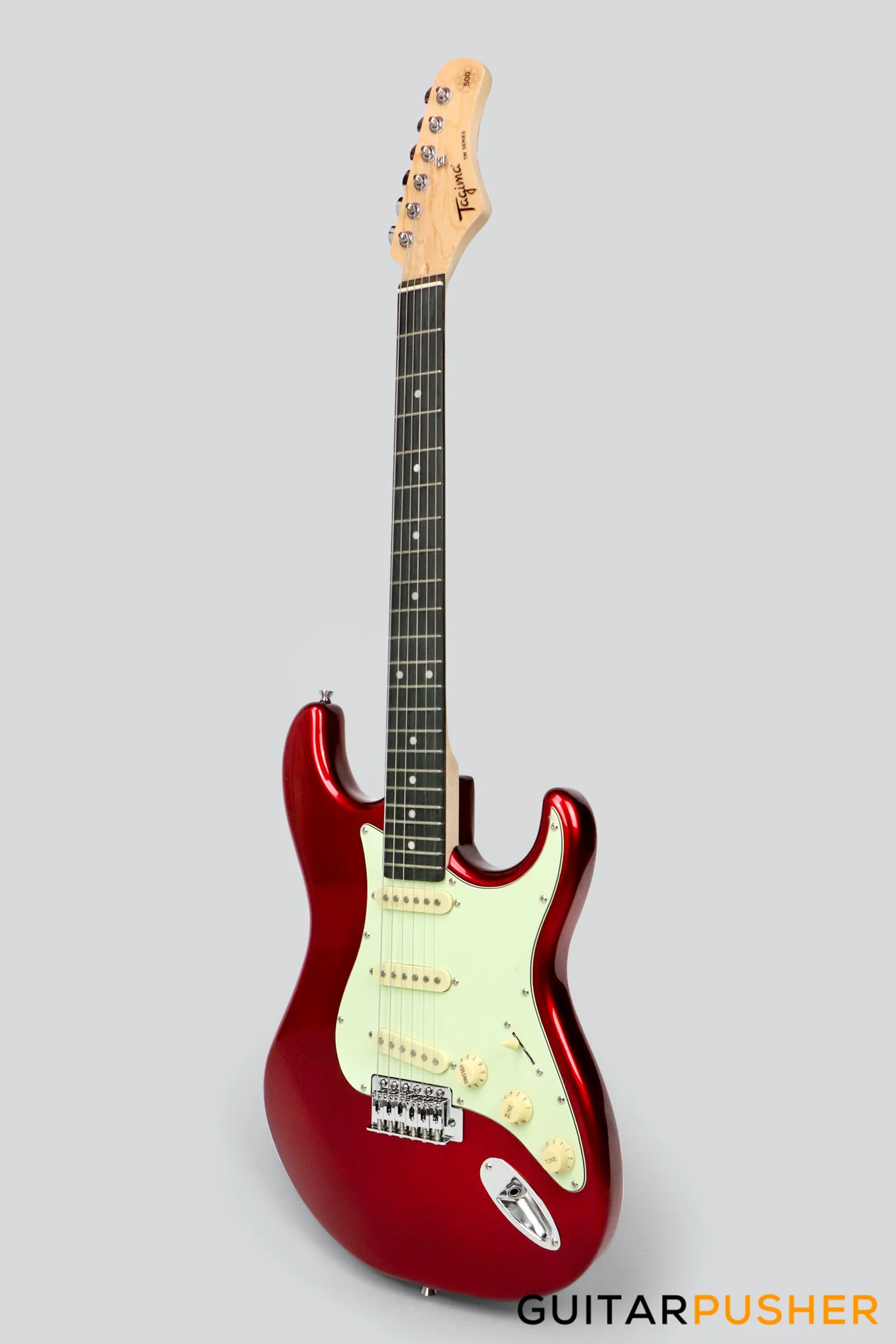 Tagima TG-500 S-Style Woodstock Series - Candy Apple Red - Image 3