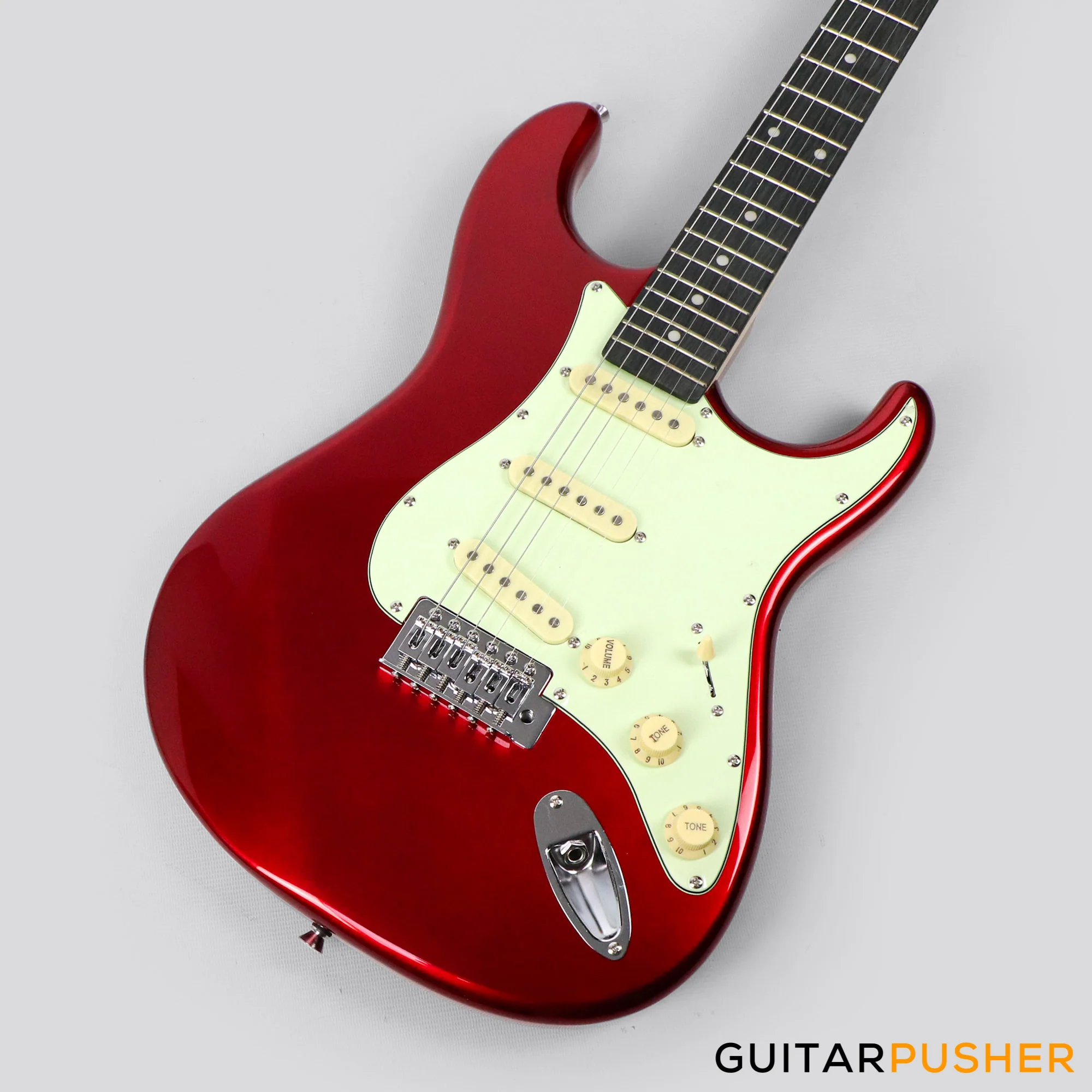 Tagima TG-500 S-Style Woodstock Series - Candy Apple Red - Image 5