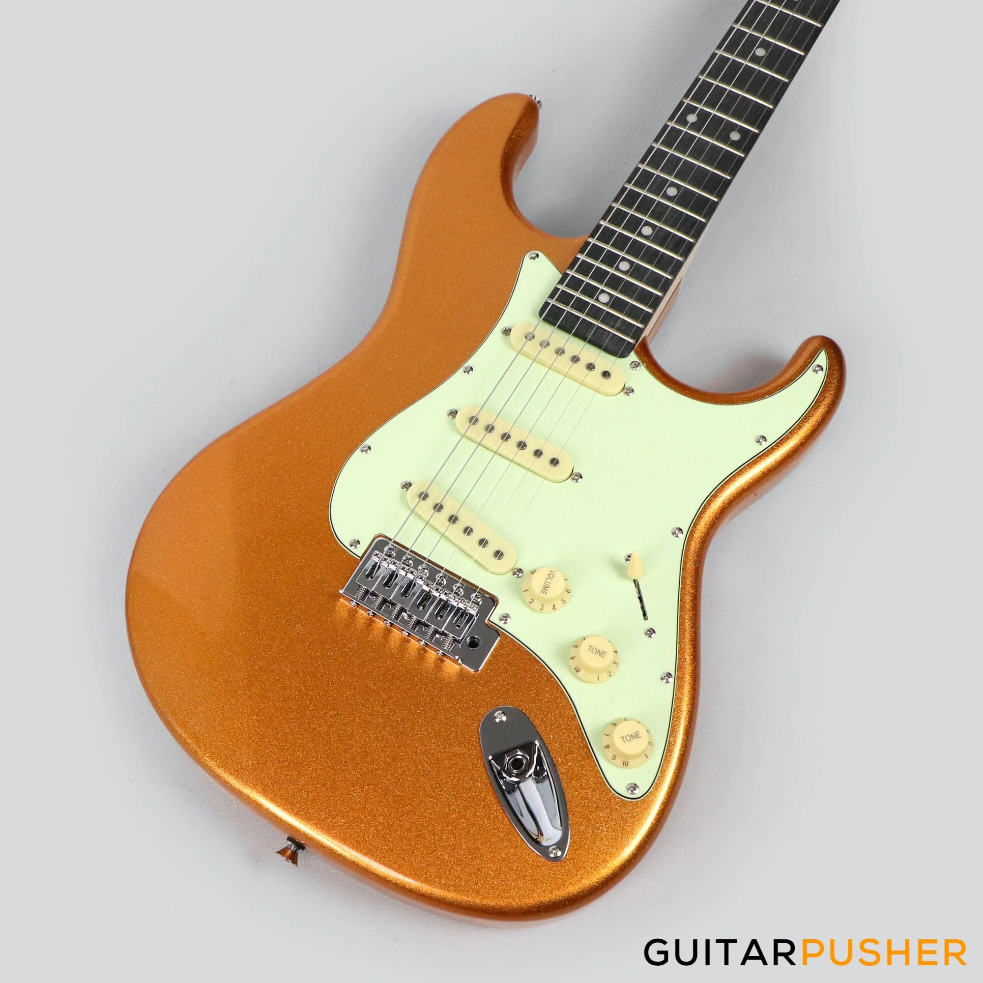 Tagima TG-500 S-Style Woodstock Series - Metallic Gold Yellow - Image 4