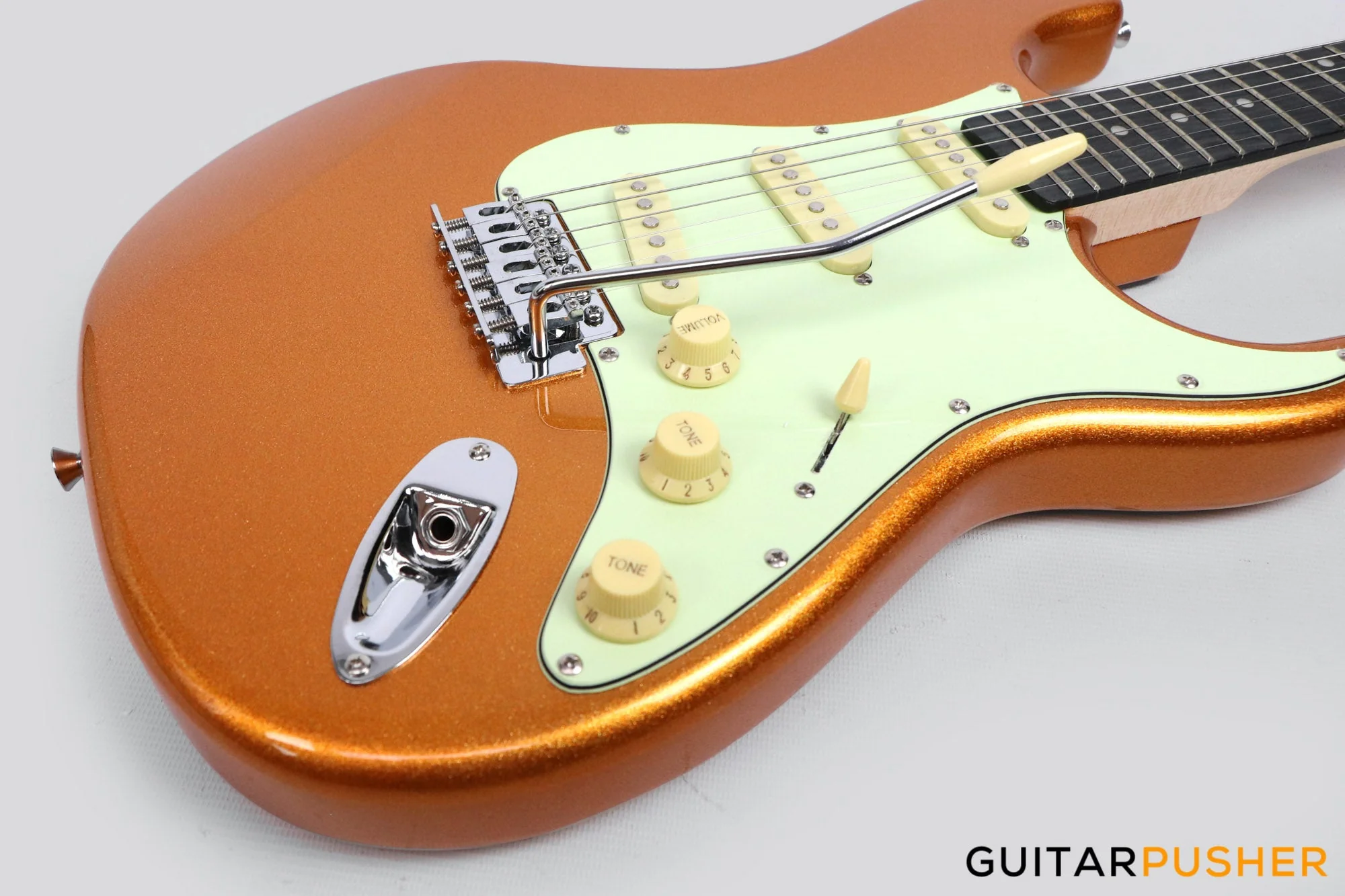 Tagima TG-500 S-Style Woodstock Series - Metallic Gold Yellow - Image 5