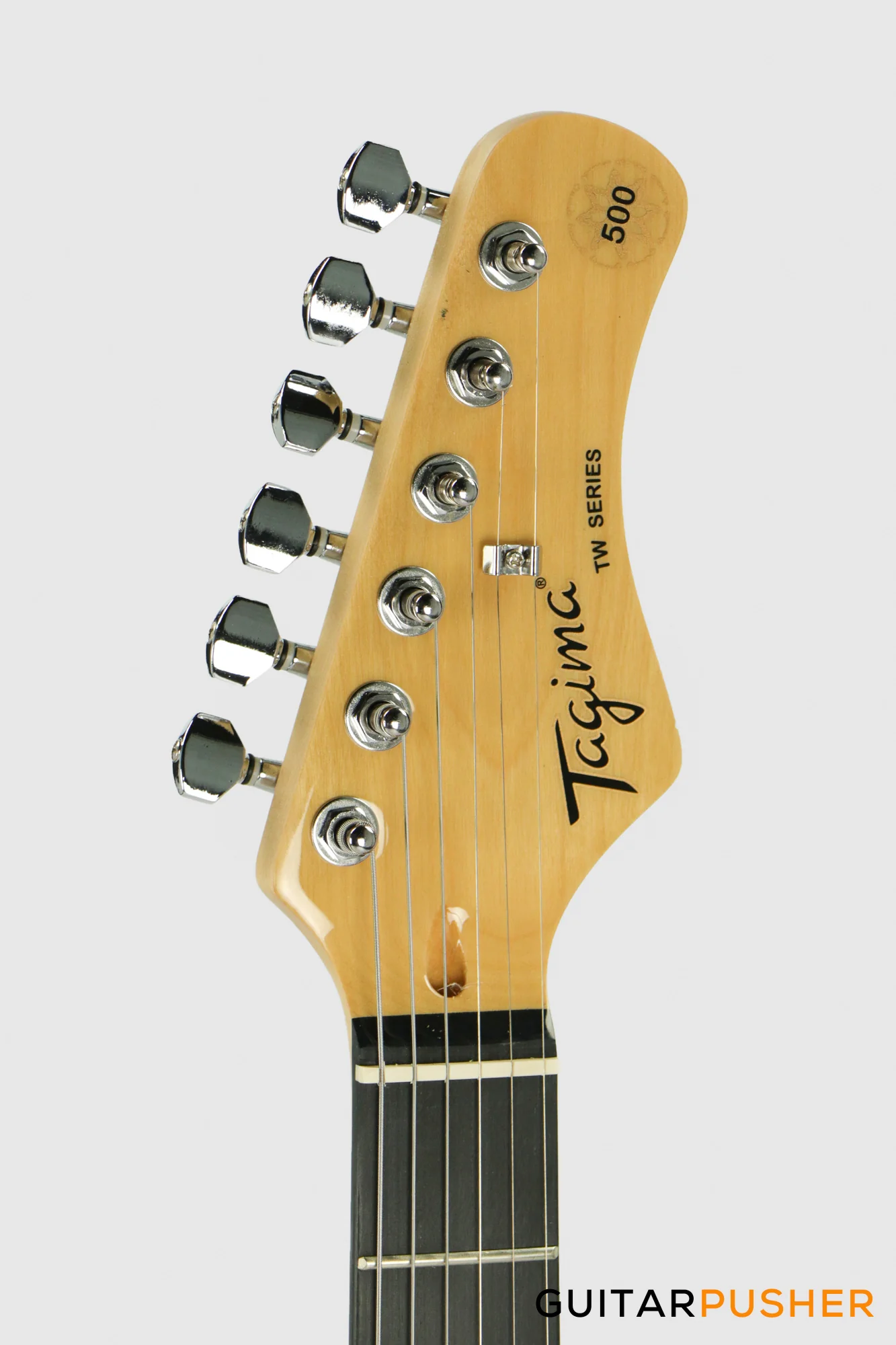 Tagima TG-500 S-Style Woodstock Series - White Vintage (Ebony Fingerboard/Alpine White Pickguard) - Image 5