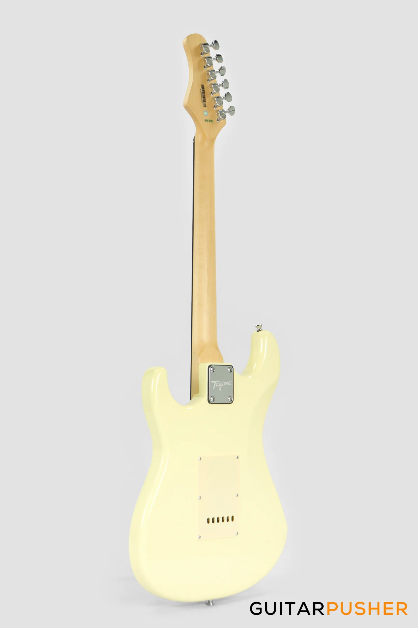 Tagima TG-500 S-Style Woodstock Series - White Vintage (Ebony Fingerboard/Alpine White Pickguard) - Image 6