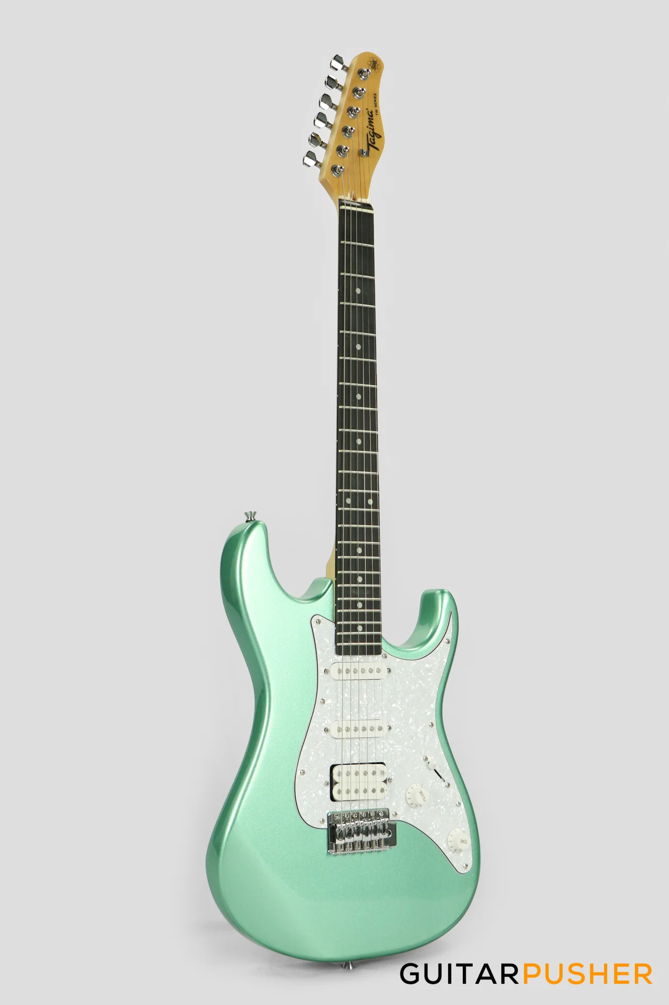 Tagima TG-520 HSS Woodstock Series - Metallic Surf Green - Image 3