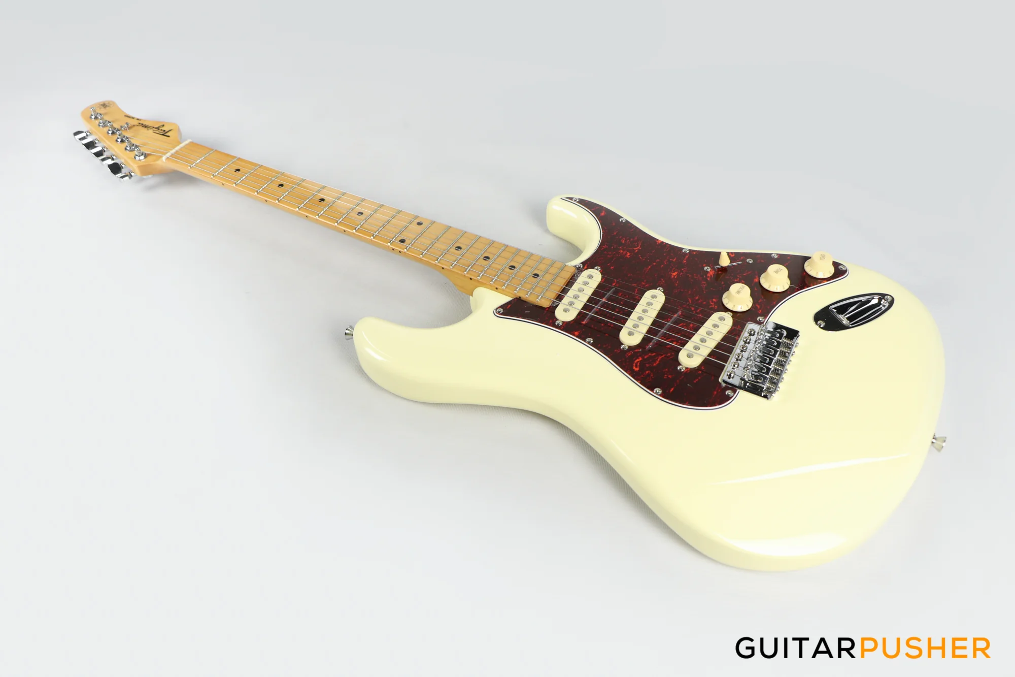 Tagima TG-530 S-Style Woodstock Series - Vintage White (Maple Fingerboard/Tortoise Shell Pickguard) - Image 8