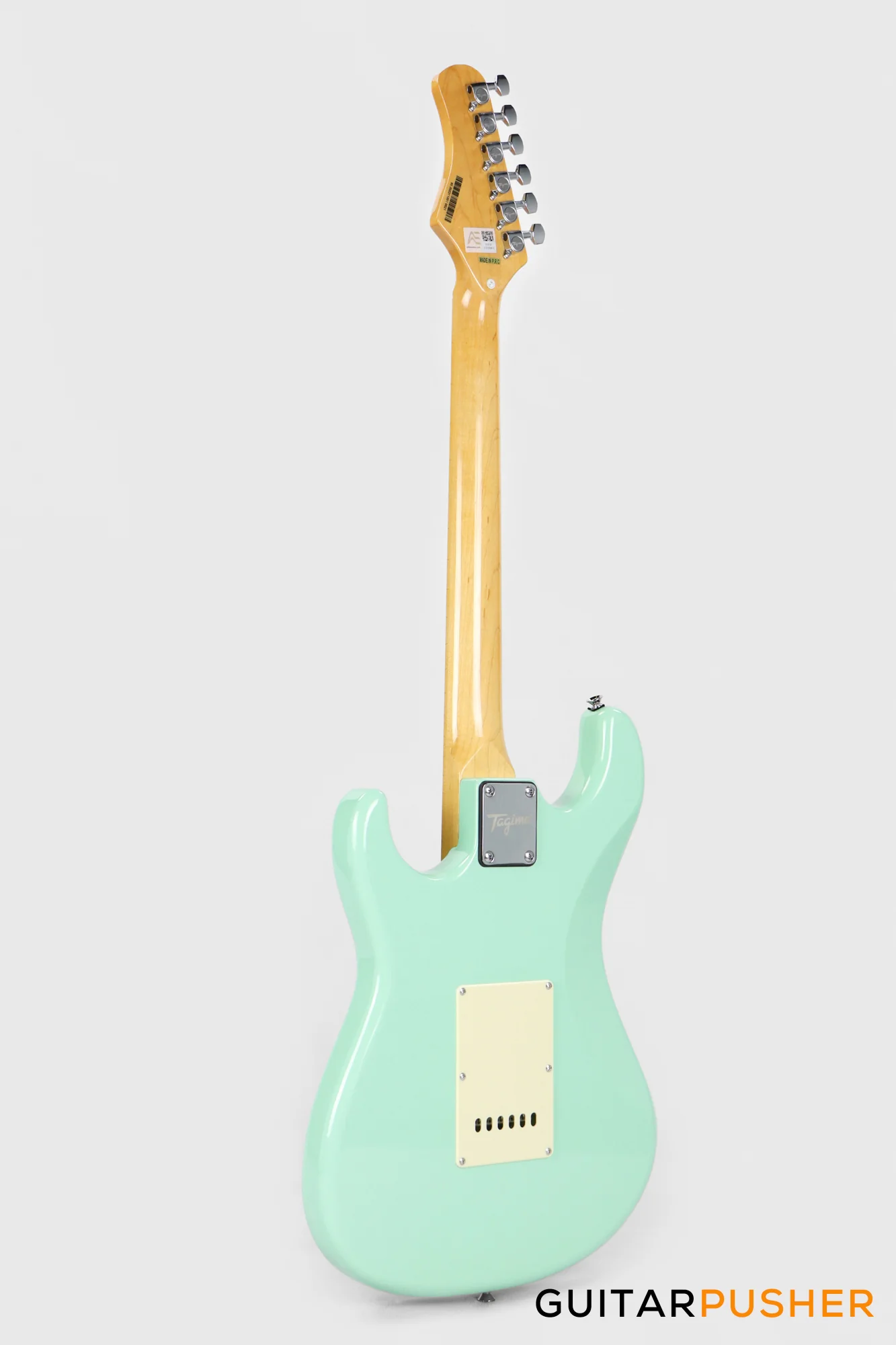 Tagima TG-530 Stratocaster Woodstock Series Surf Green - Maple/Vintage White - Image 4