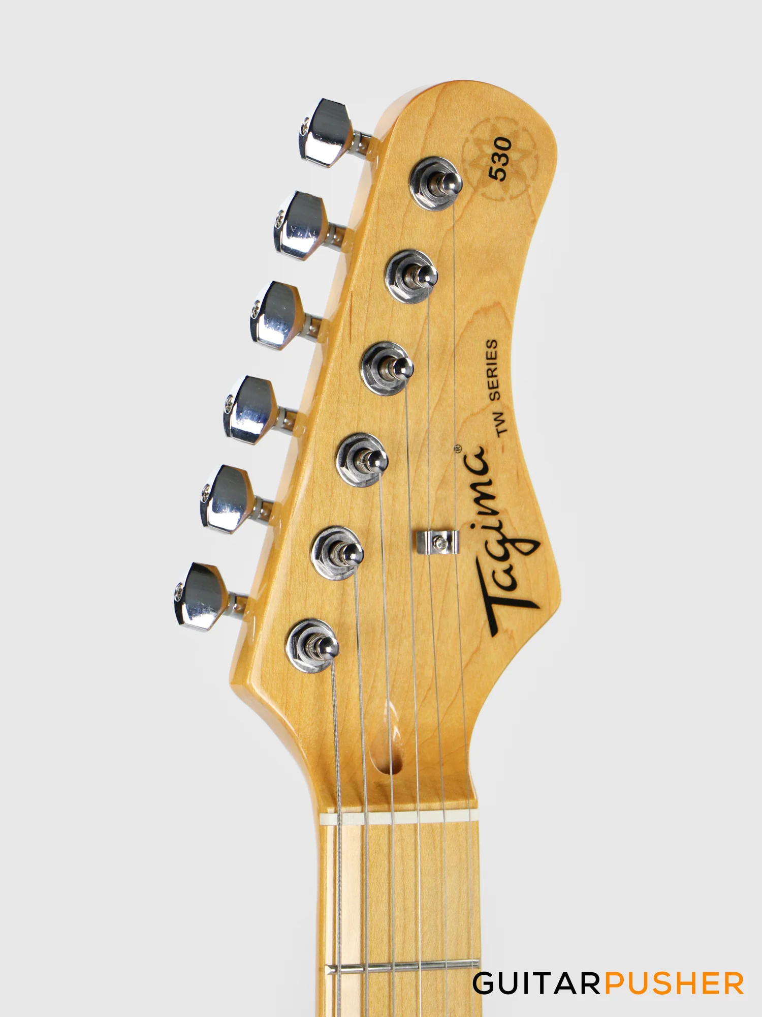 Tagima TG-530 Stratocaster Woodstock Series Surf Green - Maple/Vintage White - Image 5