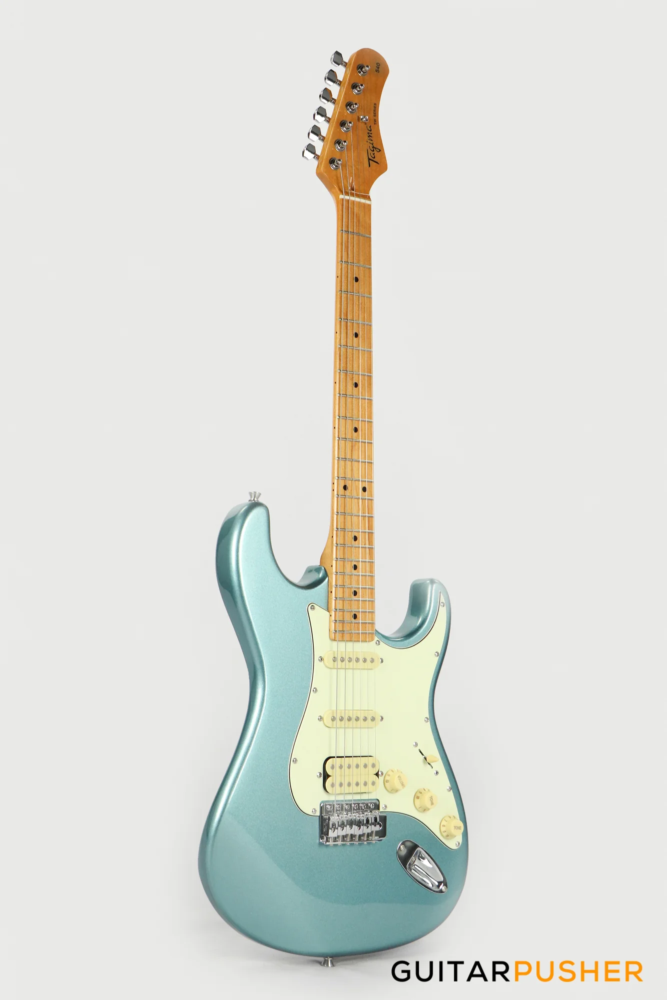 Tagima TG-540 HSS S-Style Woodstock Series - Lake Placid Blue - Image 11