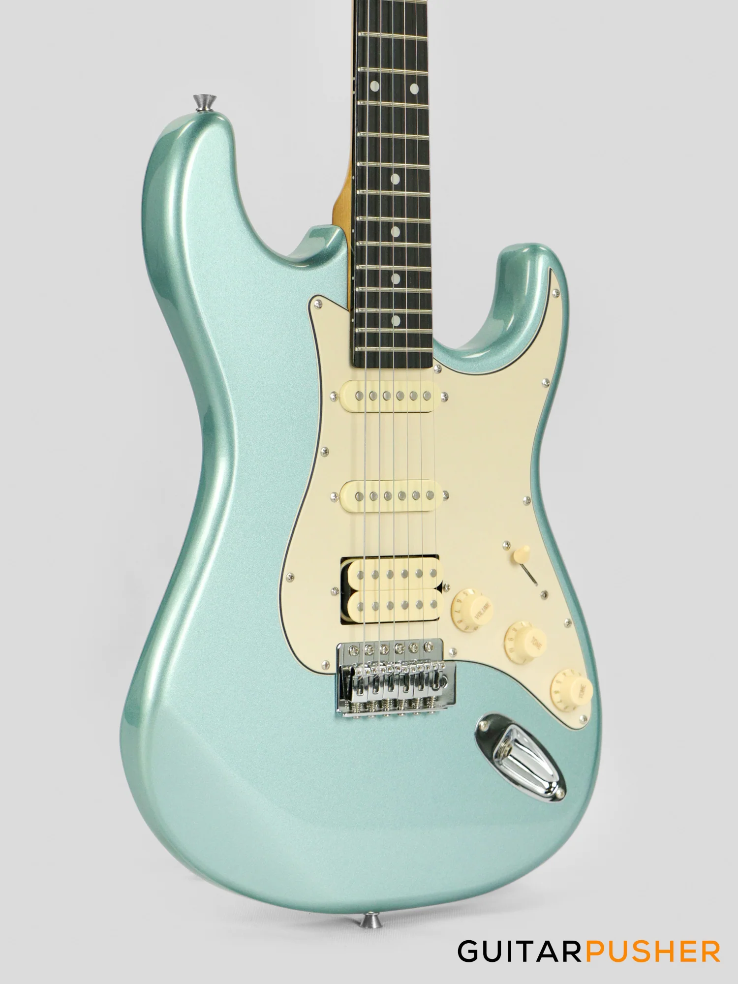 Tagima TG-540 HSS S-Style Woodstock Series Lake Placid Blue (Ebony Fingerboard/Alpine White Pickguard) - Image 10