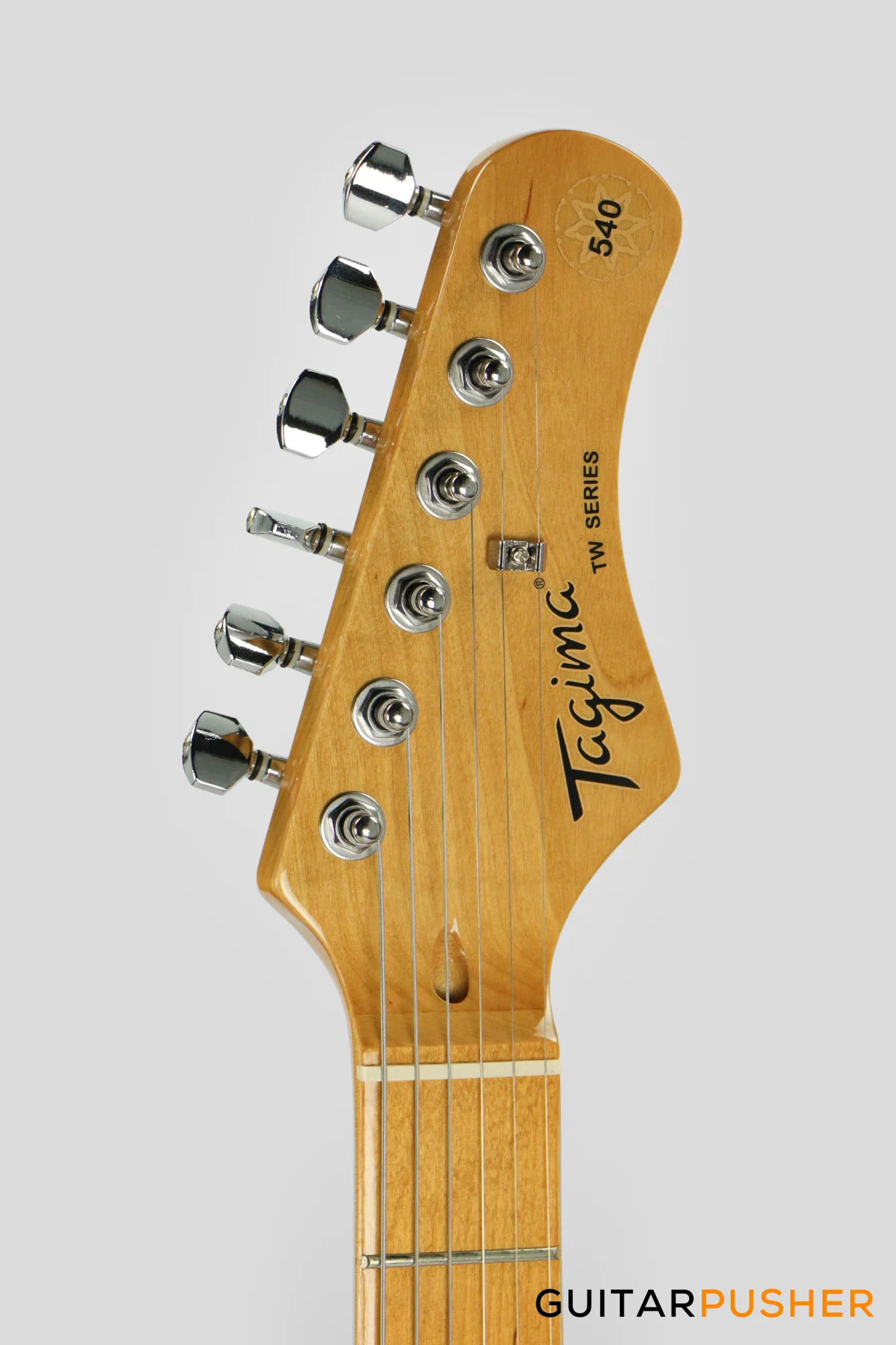 Tagima TG-540 HSS S-Style Woodstock Series -  Metallic Red (Maple Fingerboard/Alpine White Pickguard) - Image 5