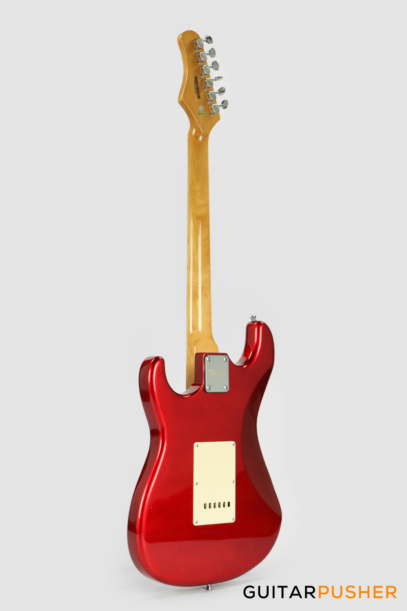Tagima TG-540 HSS S-Style Woodstock Series -  Metallic Red (Maple Fingerboard/Alpine White Pickguard) - Image 6