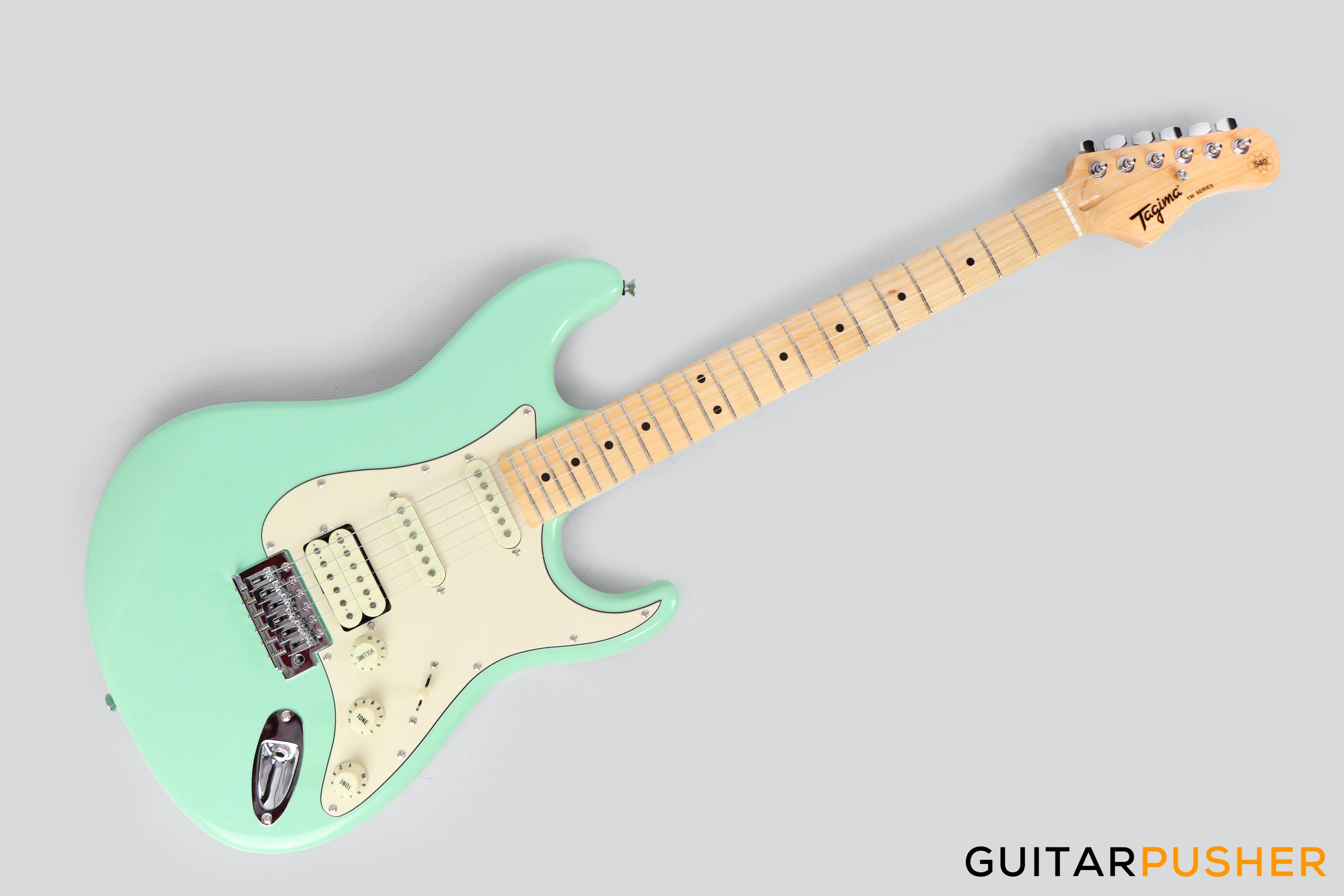 Tagima TG-540 HSS S-Style Woodstock Series - Surf Green - Image 5