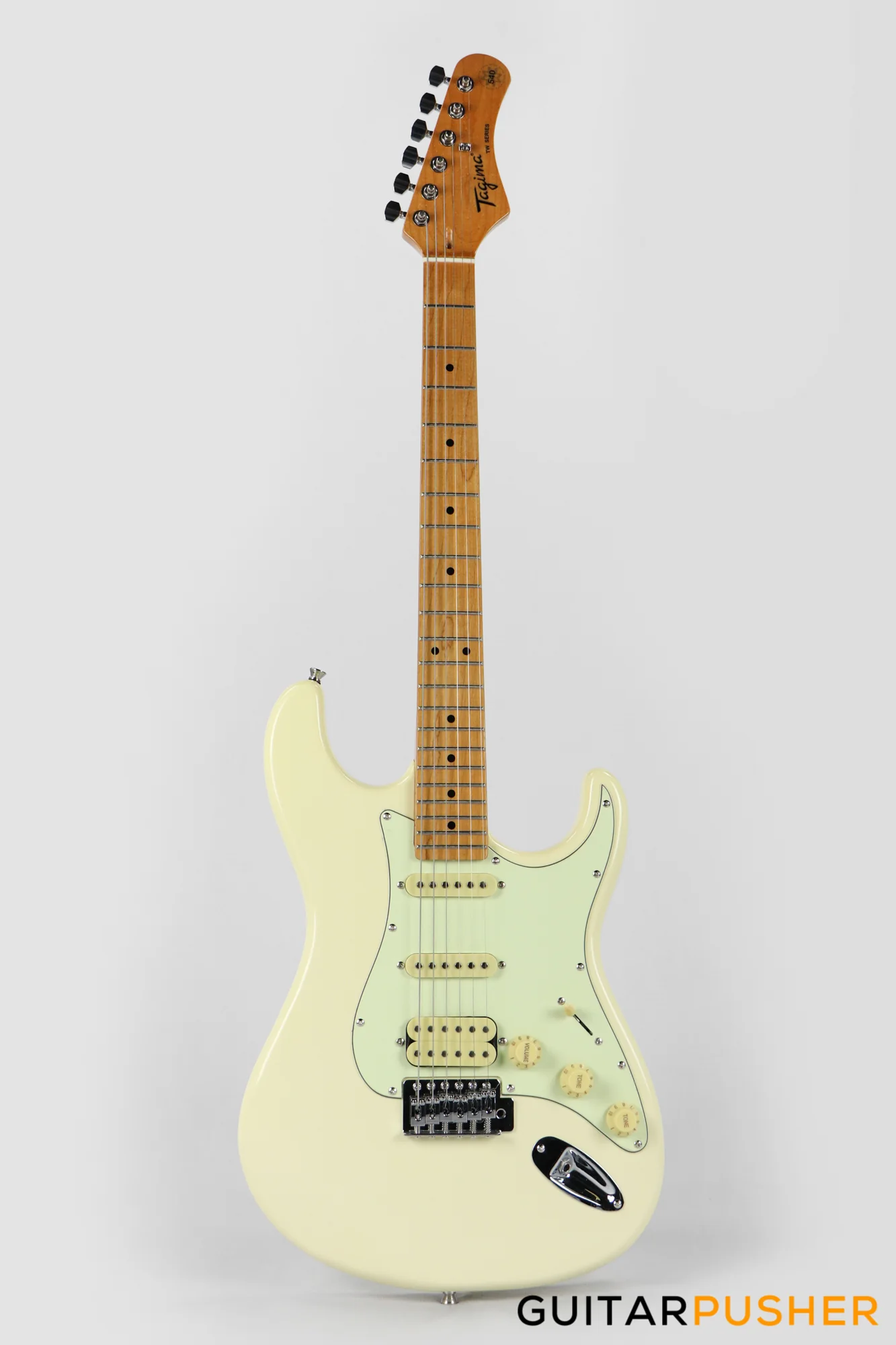 Tagima TG-540 HSS Stratocaster Woodstock Series - Vintage White - Image 2