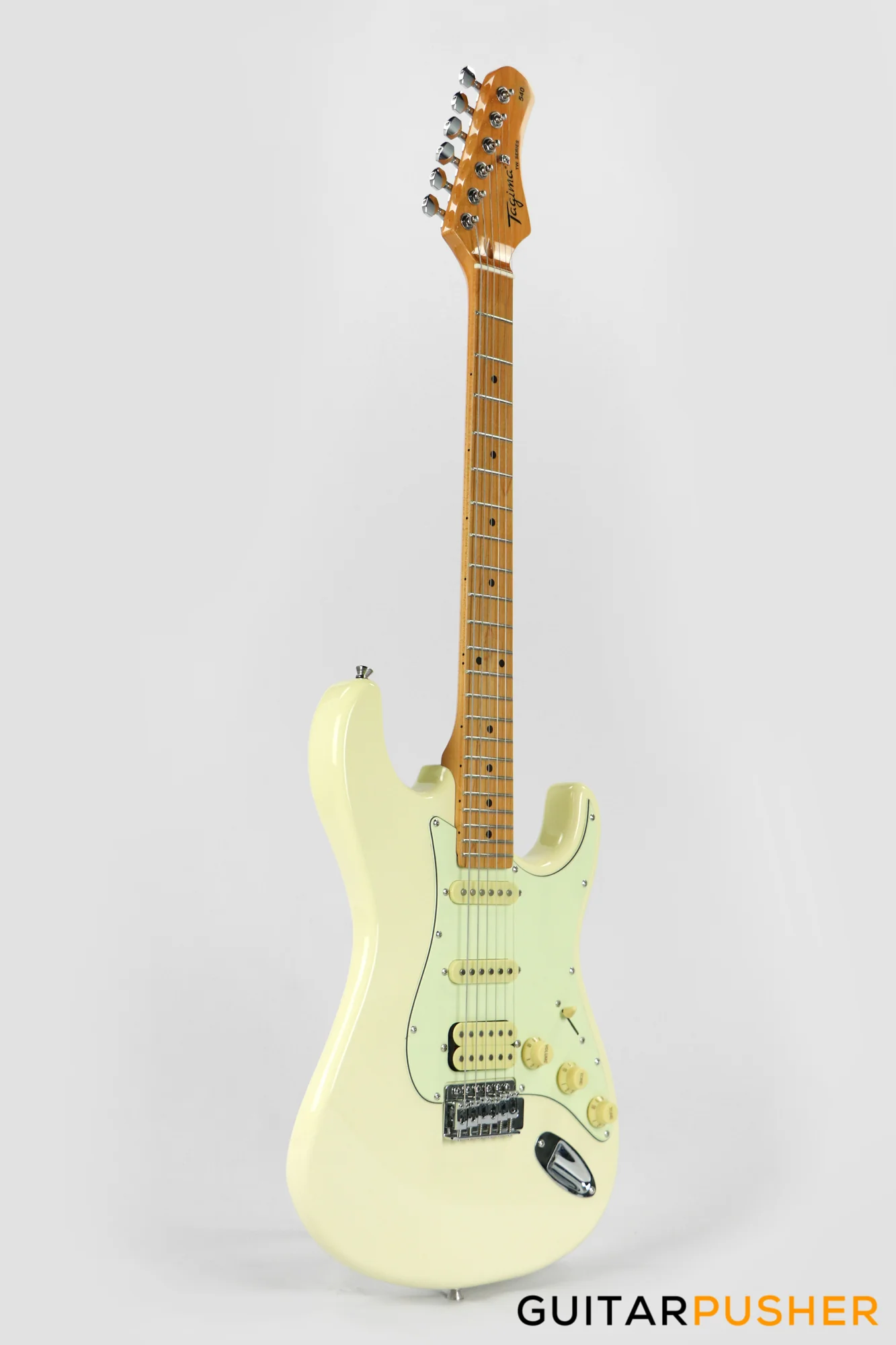 Tagima TG-540 HSS Stratocaster Woodstock Series - Vintage White - Image 4