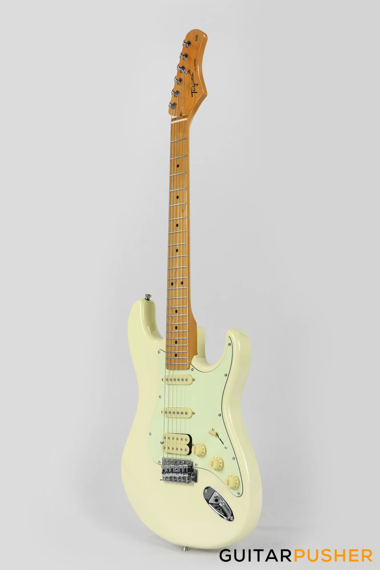 Tagima TG-540 HSS Stratocaster Woodstock Series - Vintage White - Image 7