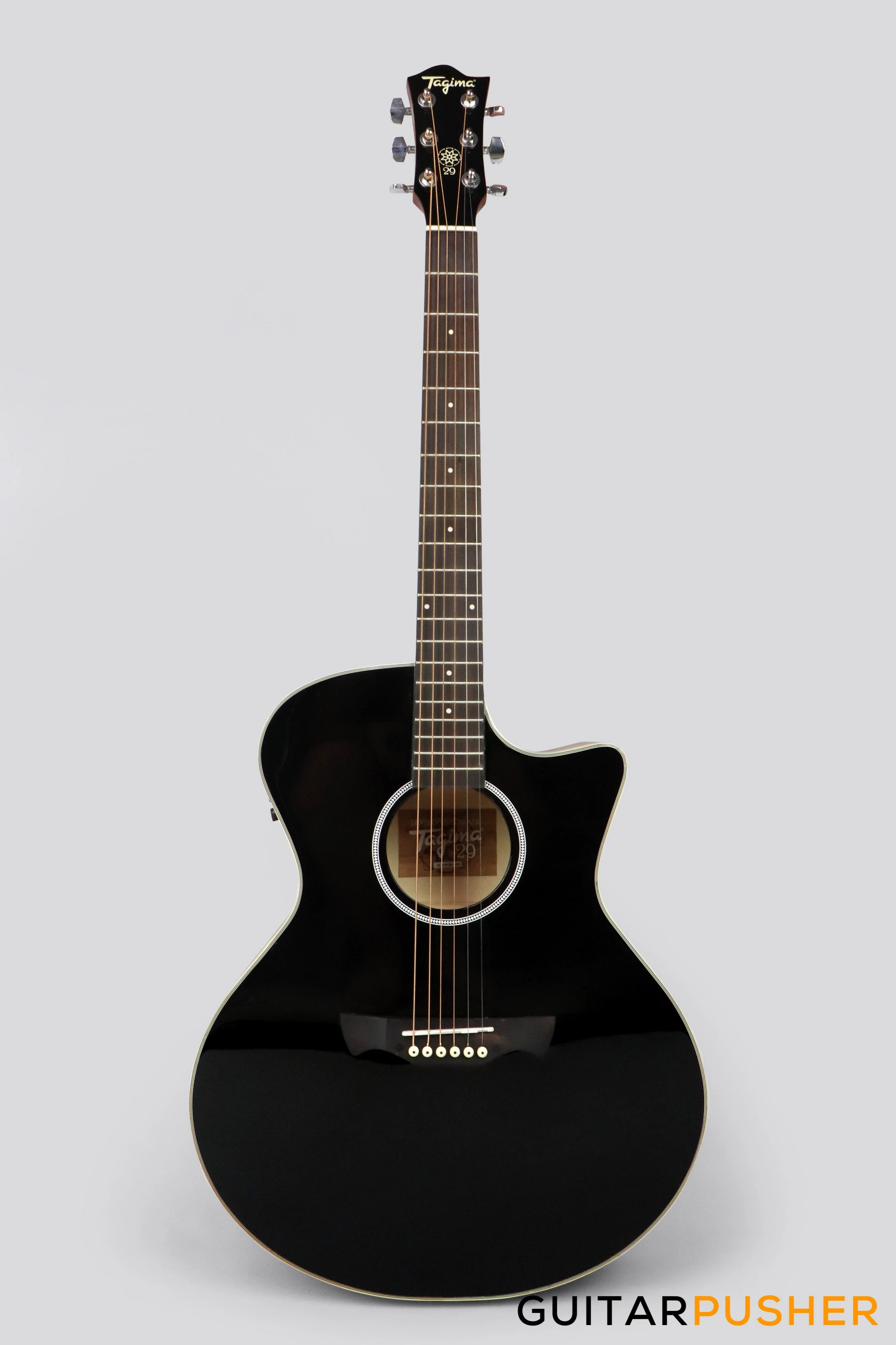 Tagima TW-29 EQ Medium Jumbo Acoustic-Electric Guitar - Black - Image 2