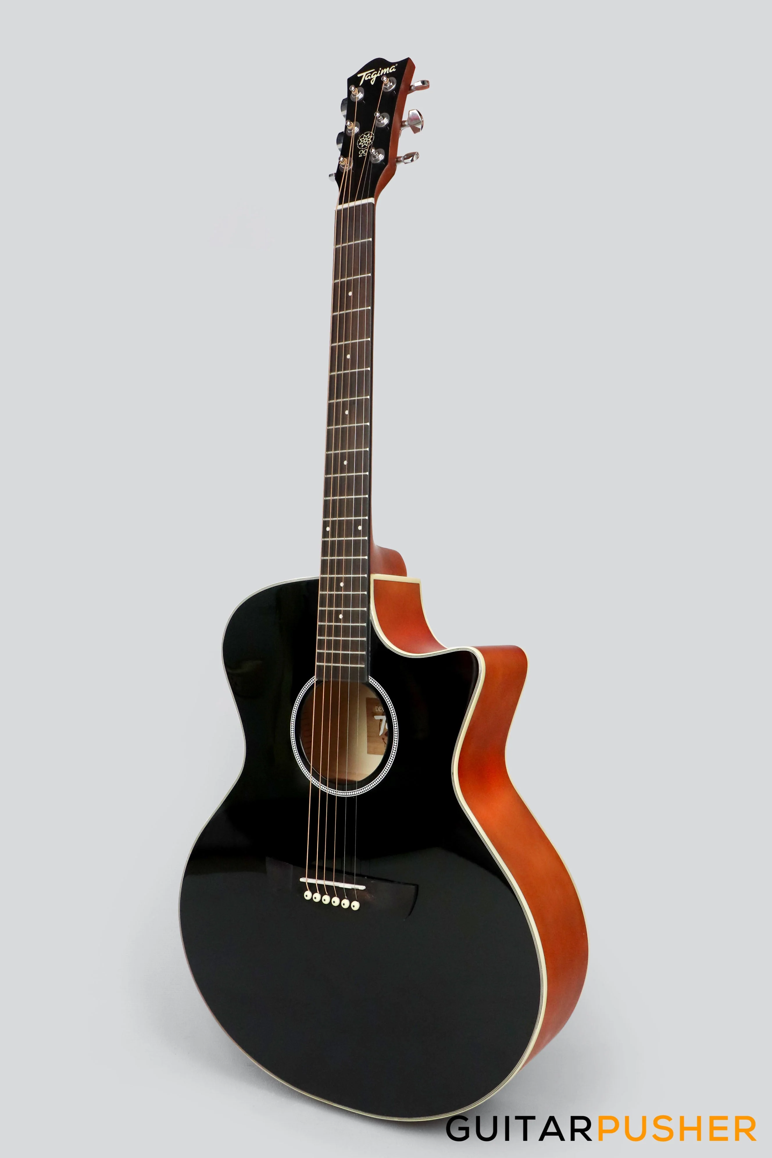 Tagima TW-29 EQ Medium Jumbo Acoustic-Electric Guitar - Black - Image 3