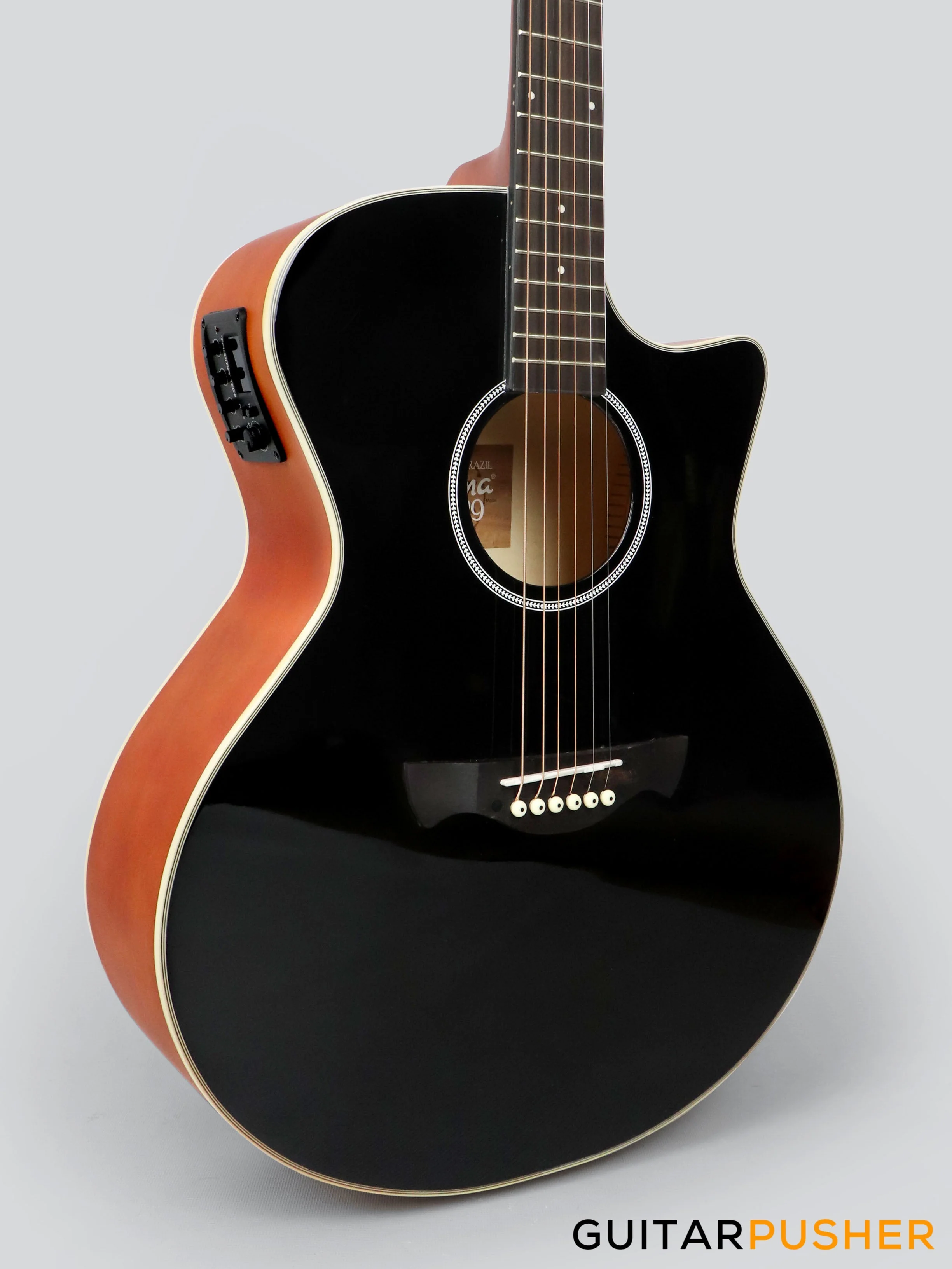 Tagima TW-29 EQ Medium Jumbo Acoustic-Electric Guitar - Black - Image 4