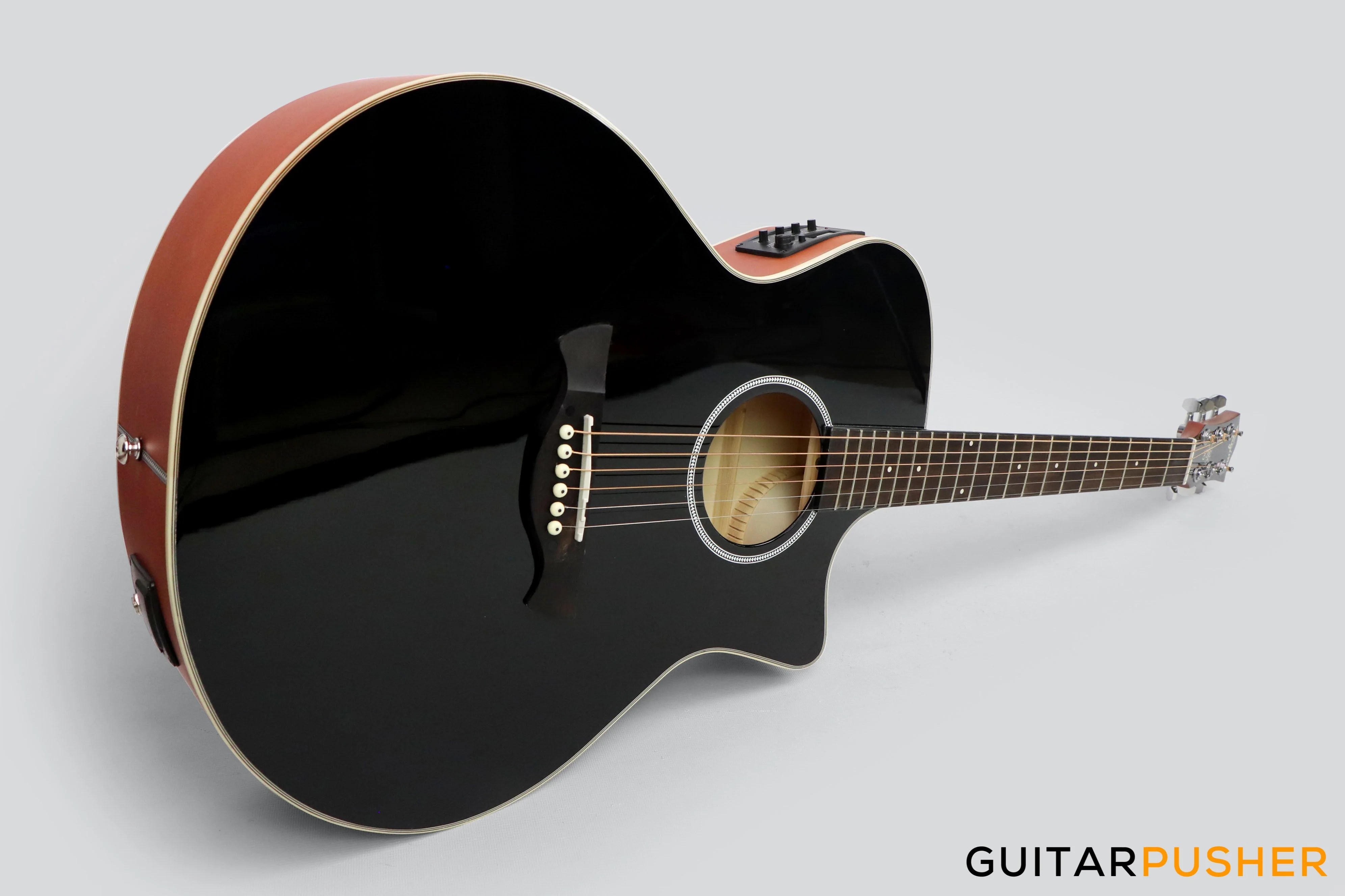 Tagima TW-29 EQ Medium Jumbo Acoustic-Electric Guitar - Black - Image 7