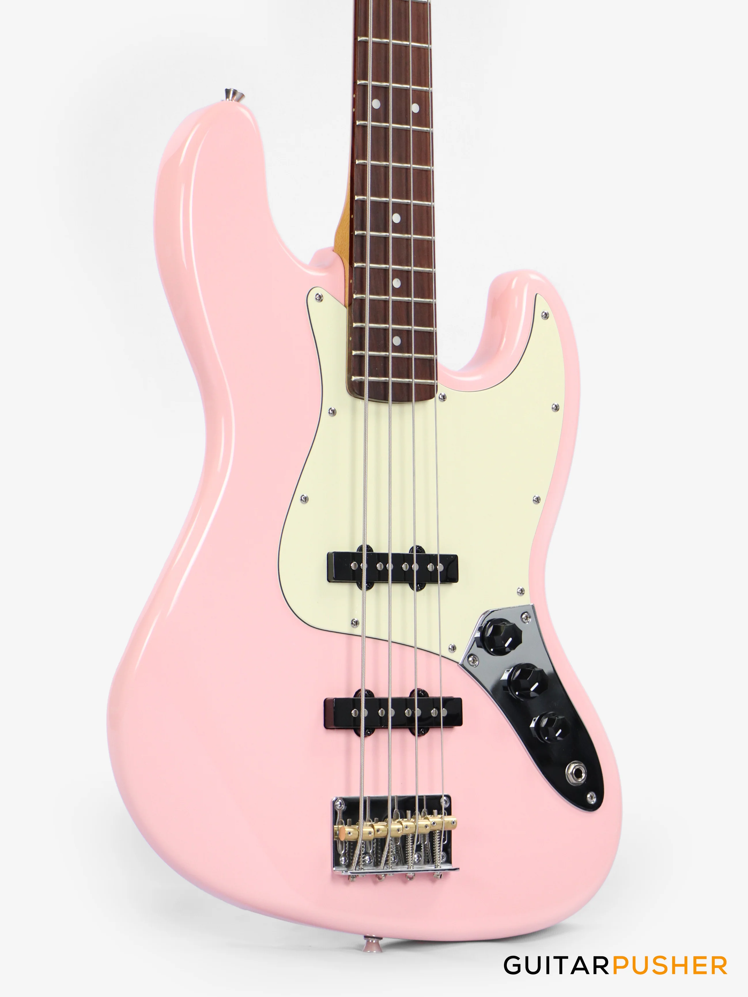 Tagima TW-73 '4-String 73 Jazz Pink (Rosewood/Alpine White) - Image 3