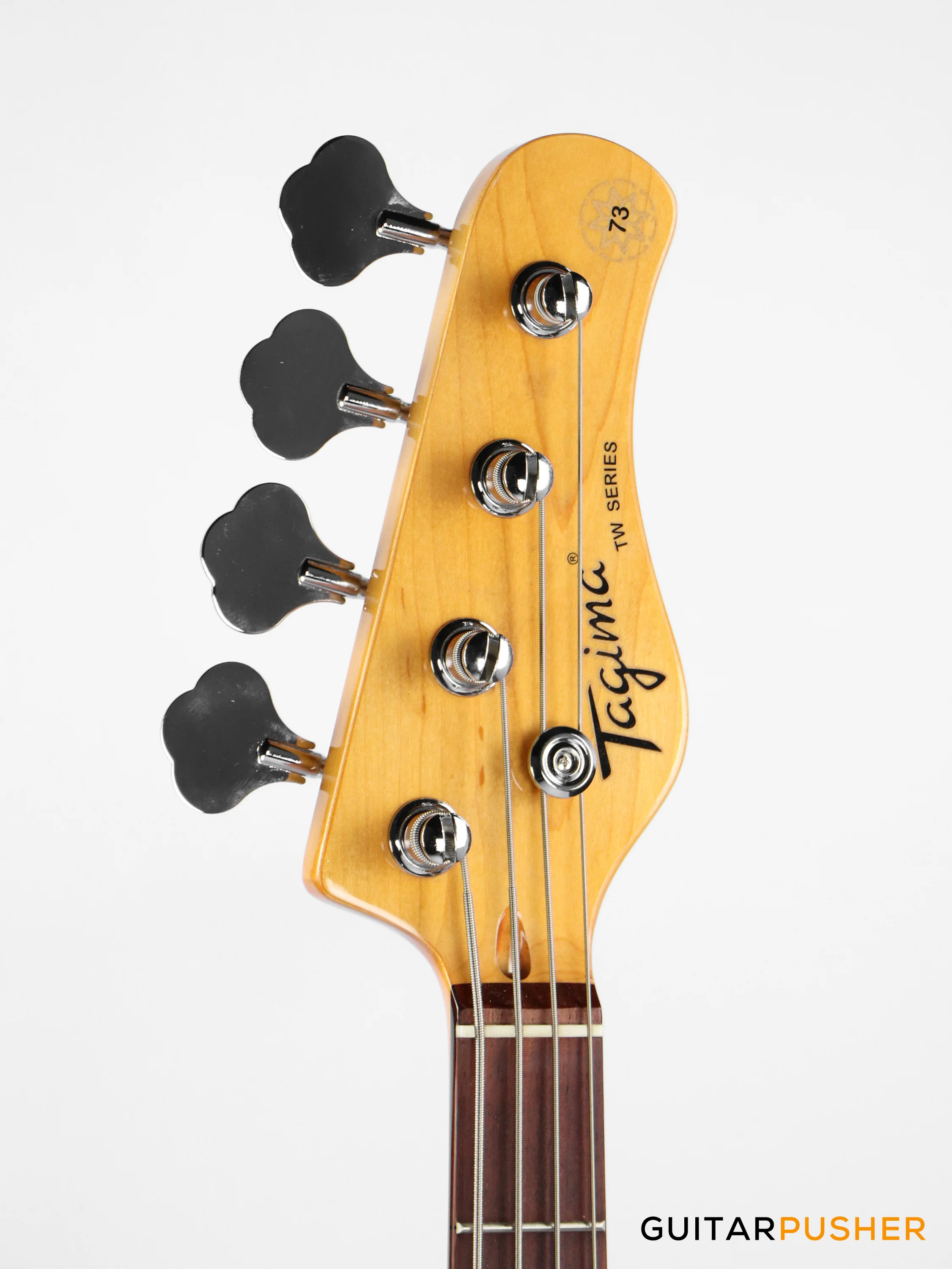 Tagima TW-73 '4-String 73 Jazz Pink (Rosewood/Alpine White) - Image 4