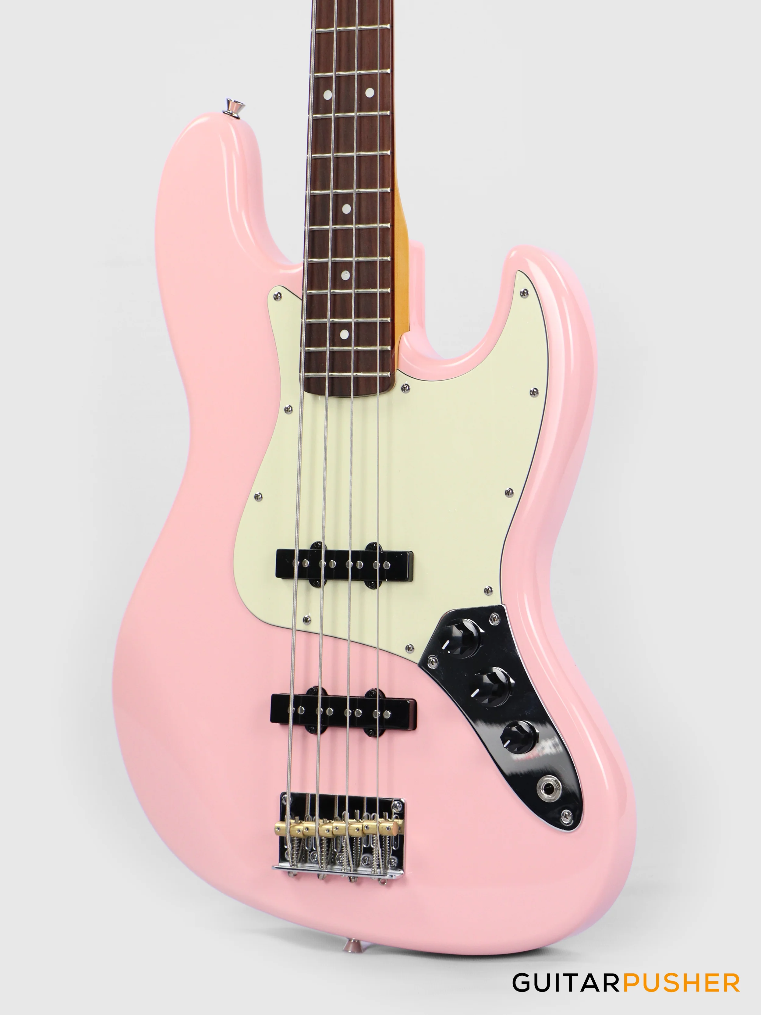 Tagima TW-73 '4-String 73 Jazz Pink (Rosewood/Alpine White) - Image 7