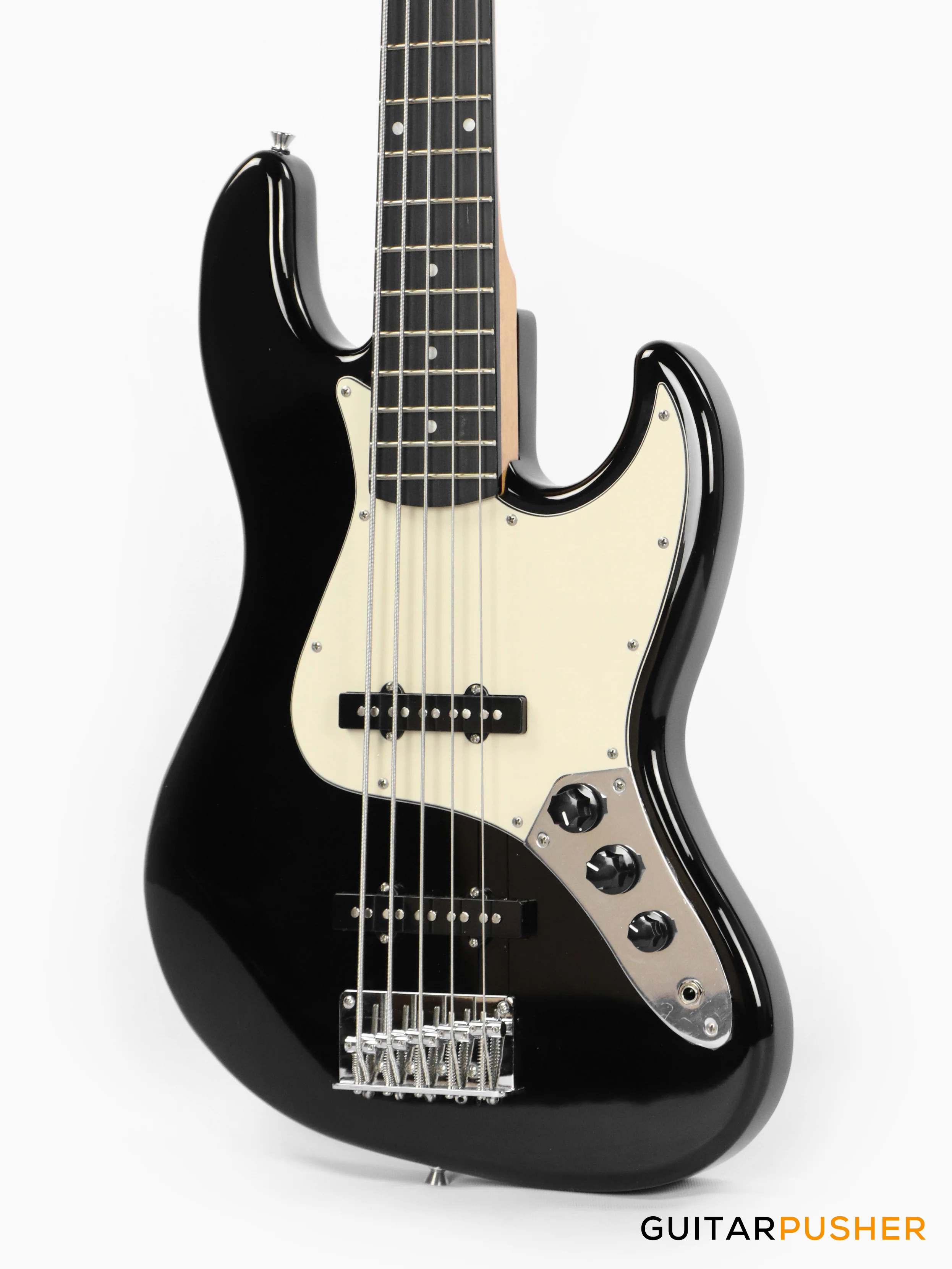 Tagima TW-73 '73 5-String Jazz Bass Black (Rosewood Fingerboard / Alpine White Pickguard) - Image 8