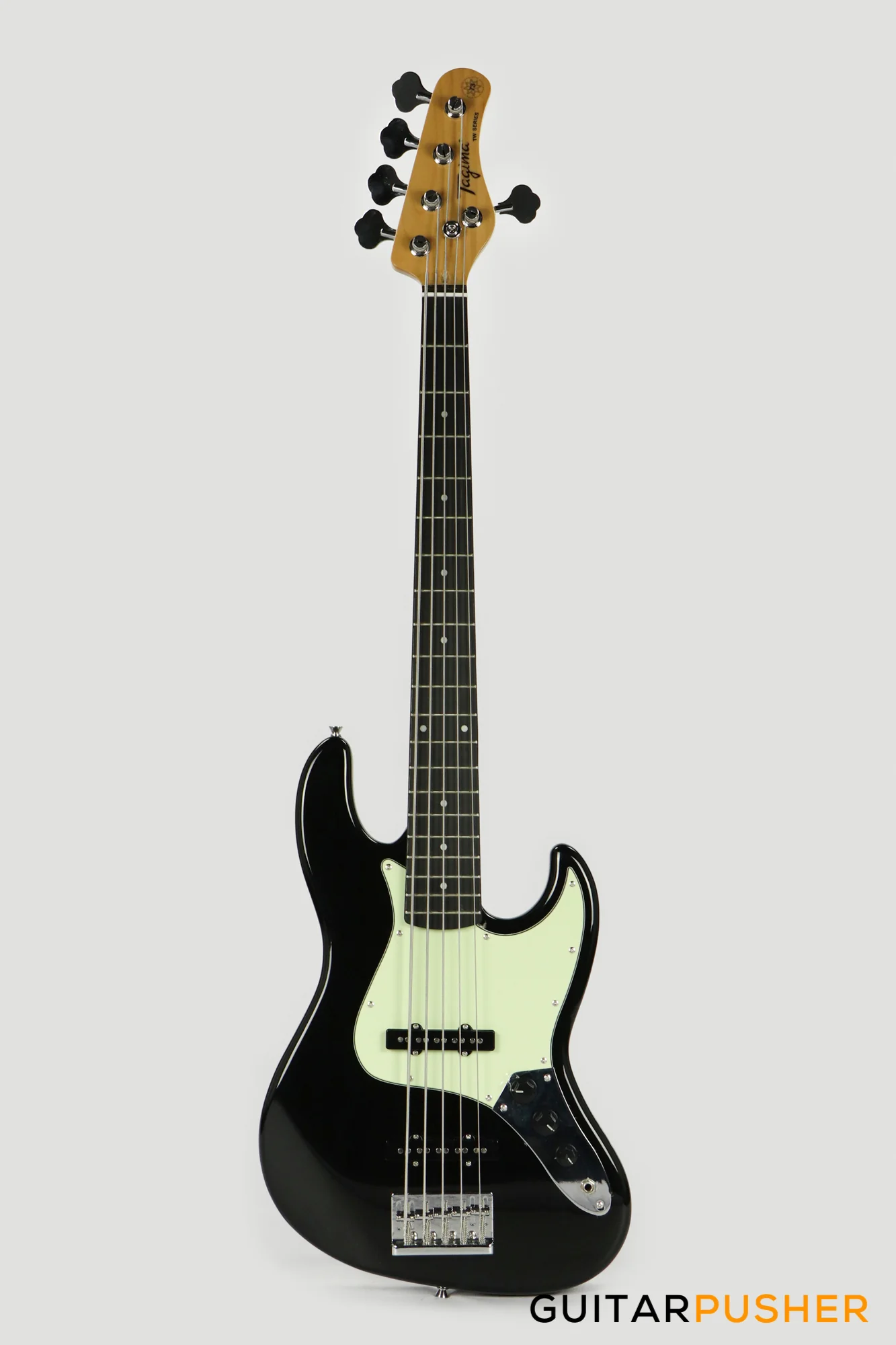 Tagima TW-73 '73 5-String JB Bass Black (Rosewood Fretboard/Mint Pickguard) - Image 2
