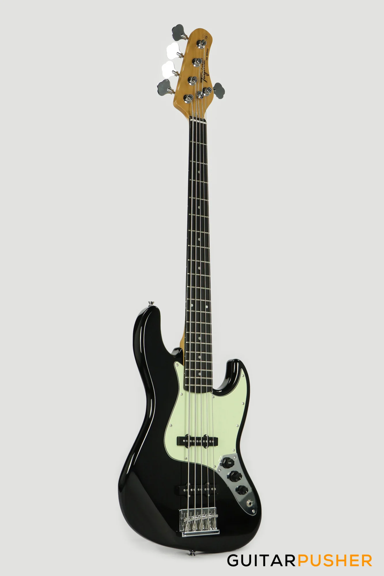 Tagima TW-73 '73 5-String JB Bass Black (Rosewood Fretboard/Mint Pickguard) - Image 4