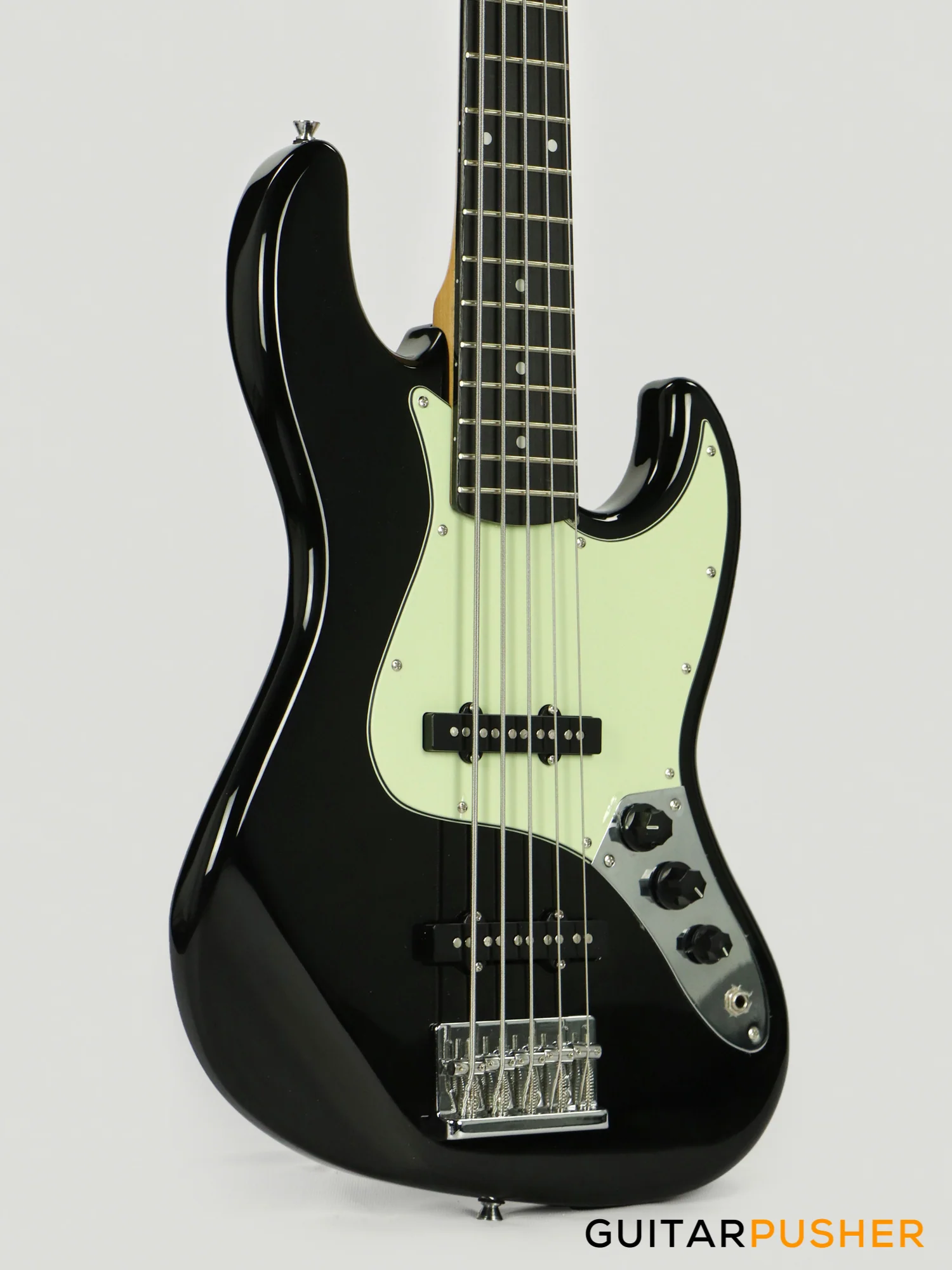 Tagima TW-73 '73 5-String JB Bass Black (Rosewood Fretboard/Mint Pickguard) - Image 5
