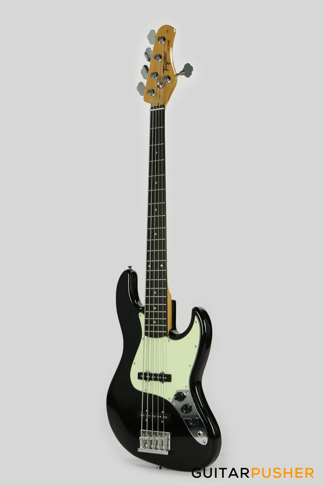Tagima TW-73 '73 5-String JB Bass Black (Rosewood Fretboard/Mint Pickguard) - Image 8